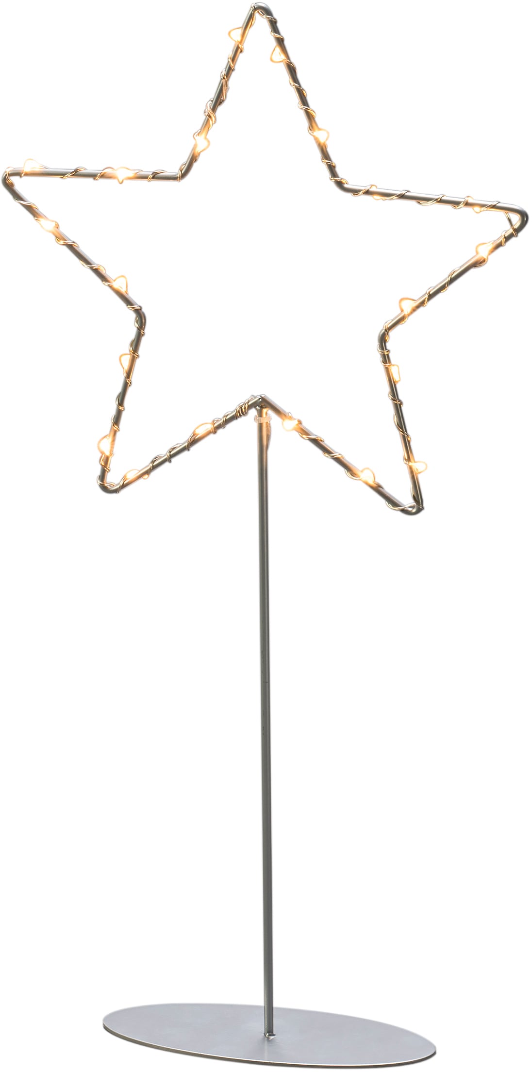 KONSTSMIDE LED Stern »Weihnachtsstern, Weihnachtsdeko«, 20 flammig-flammig,  LED Metallstern m. Metall-Fuß, sfb. lackiert, mit sfb. Draht umwickelt  online kaufen | mit 3 Jahren XXL Garantie
