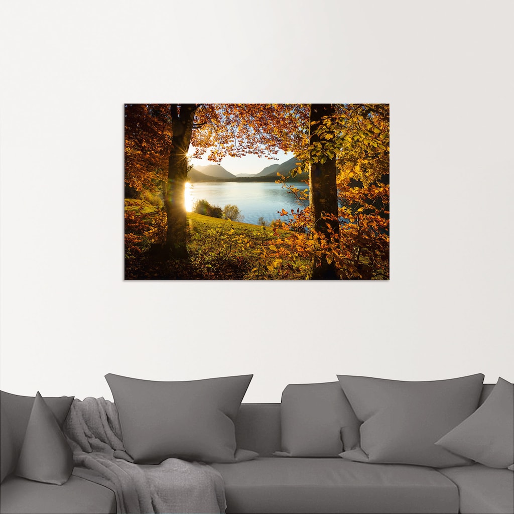 Artland Wandbild »Herbst am Sylvensteinsee«, Gewässer, (1 St.)