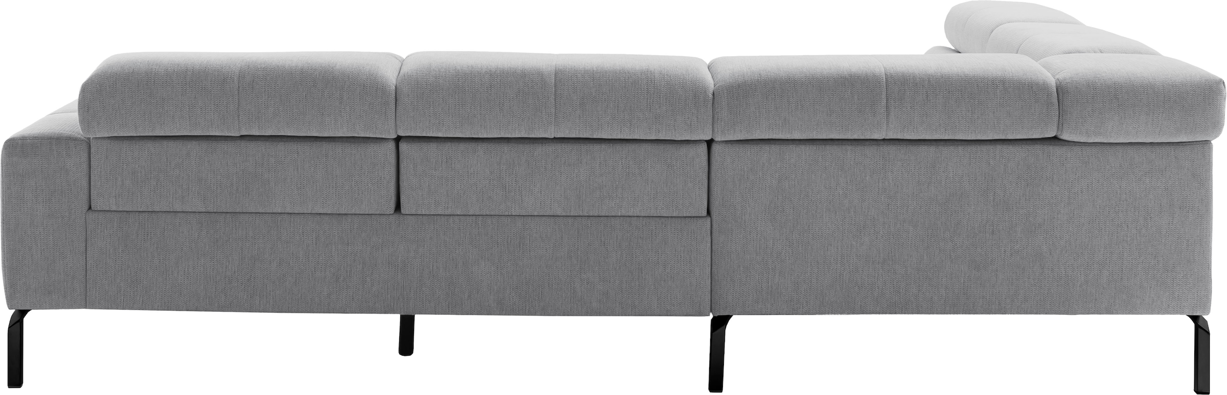 Home affaire Ecksofa »Claya Move, L-Form, Kopf- & Rückenverstellung, Breite 282 cm« Moderne Steppung, weicher Polsteraufbau & saugroboterfreundliche Höhe