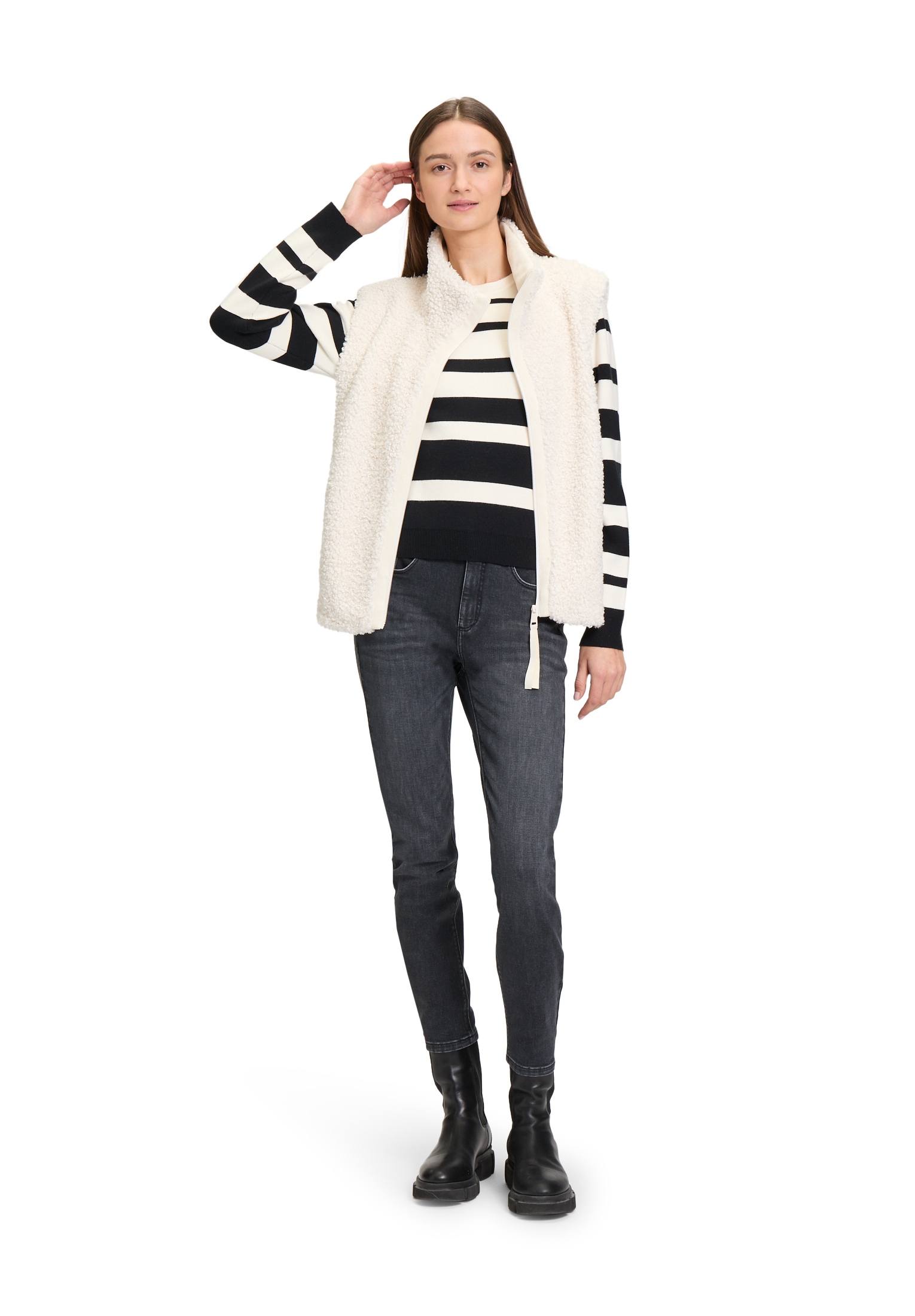 Betty&Co Strickpullover »Strickpullover mit Streifen«