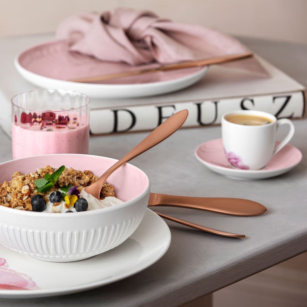 Villeroy & Boch Tasse »Espressotassen mit Untertassen Rose Garden 70 ml 6er Set weiß«