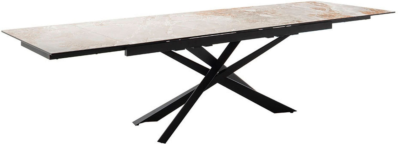 MCA furniture Esstisch »TESERO Auszugtisch 200-300 cm«, (Einzelstück), Keramik,Metall,Marmor-Optik,ausziehbar,belastbar 100kg,10-12 Pers.