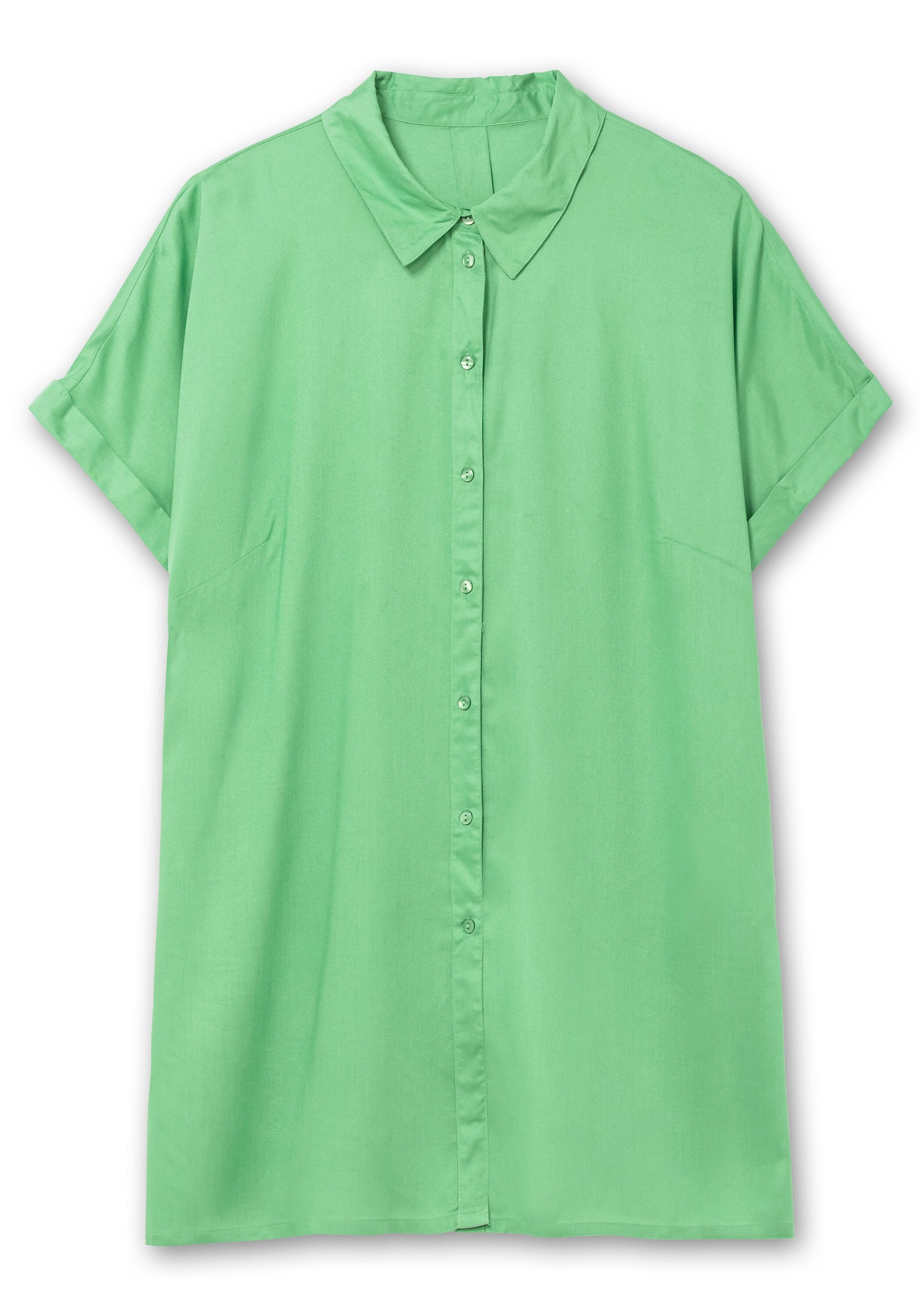 Sheego Longbluse »Longbluse mit Hemdkragen und kurzem Arm«