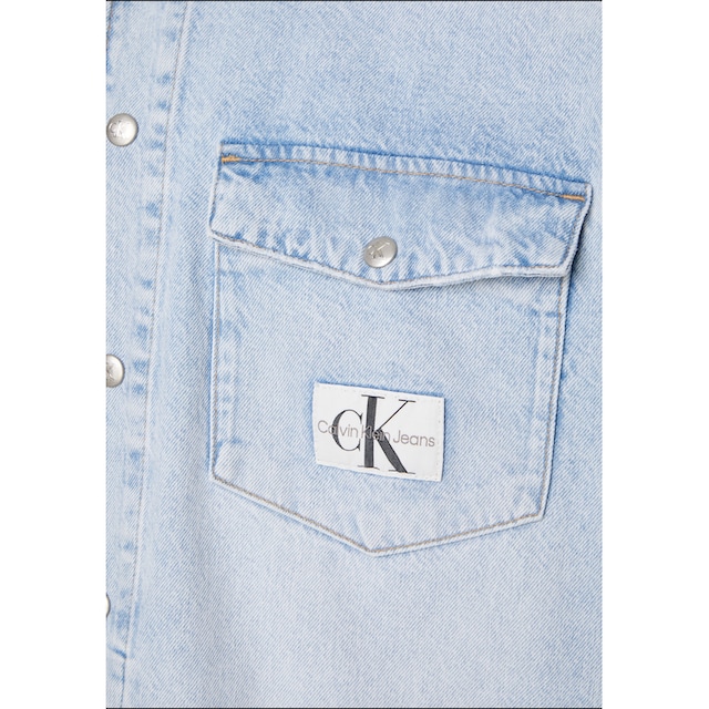 Calvin Klein Jeans Jeanshemd »OVERSIZED UTILITY SHIRT JACKET«, mit Calvin  Klein Logo-Badge auf der Brusttasche bei ♕