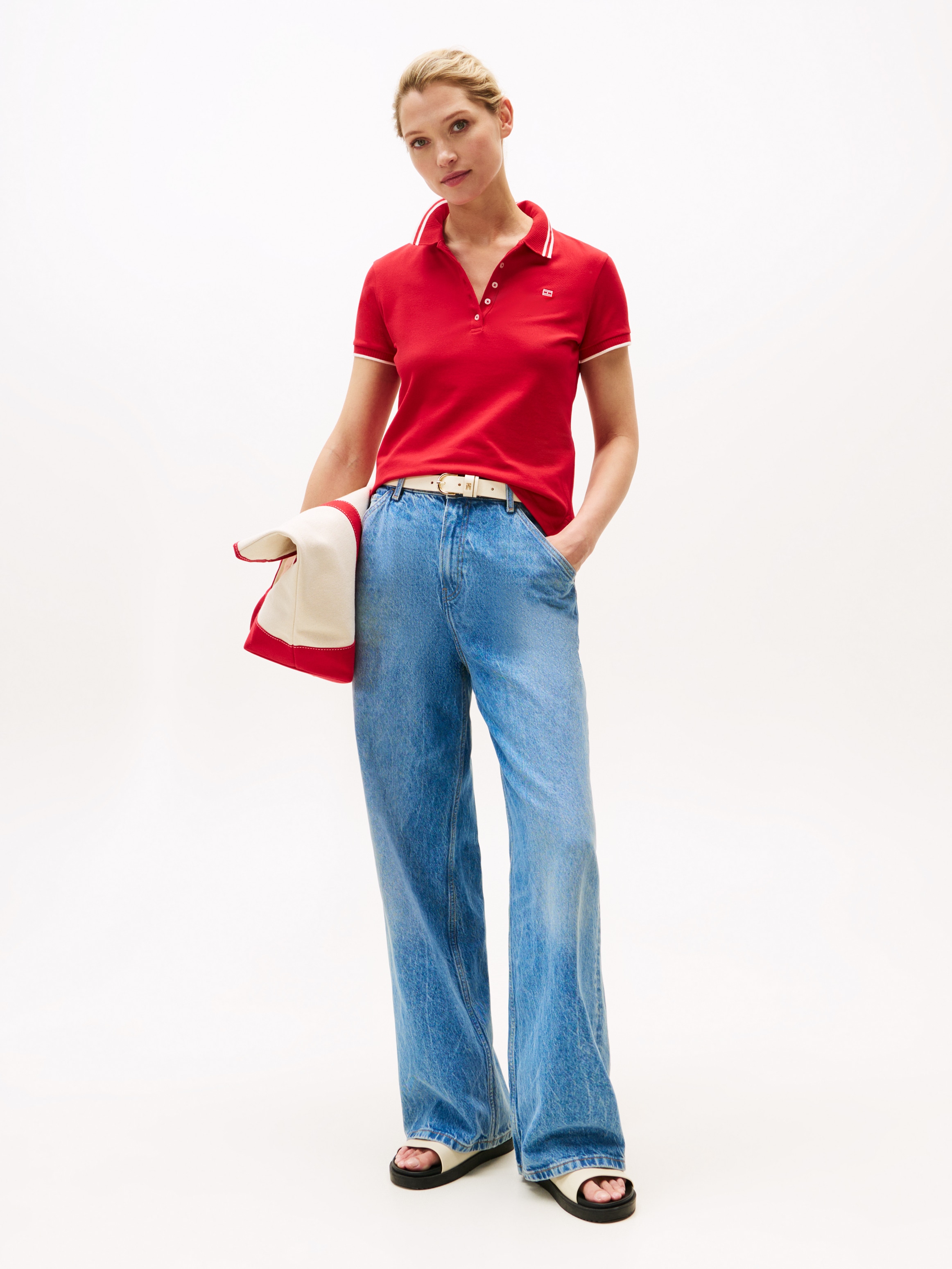 Tommy Hilfiger Weite Jeans »Loose Wide Leg Regular Waist«, mit Tommy Hilfiger Logo-Badge