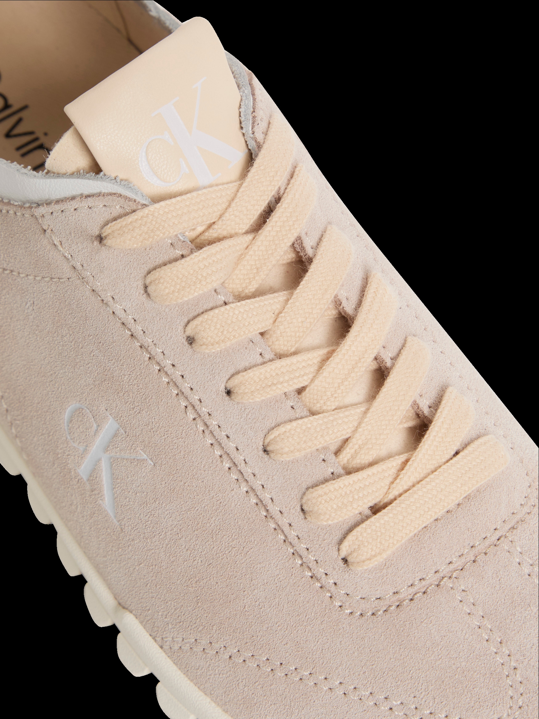 Calvin Klein Sneaker »LOW PROFILE RUN MG SUE DB LACES«  Freizeitsneaker, Halbschuh, Schnürschuh mit Profilsohle