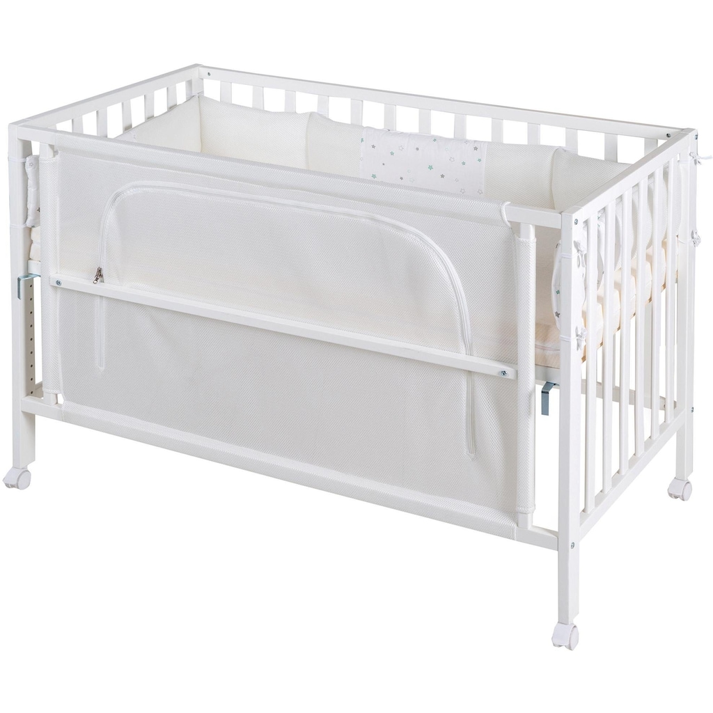 roba® Babybett »Room Bed, safe asleep®, Sternenzauber weiß«, (4 tlg.)