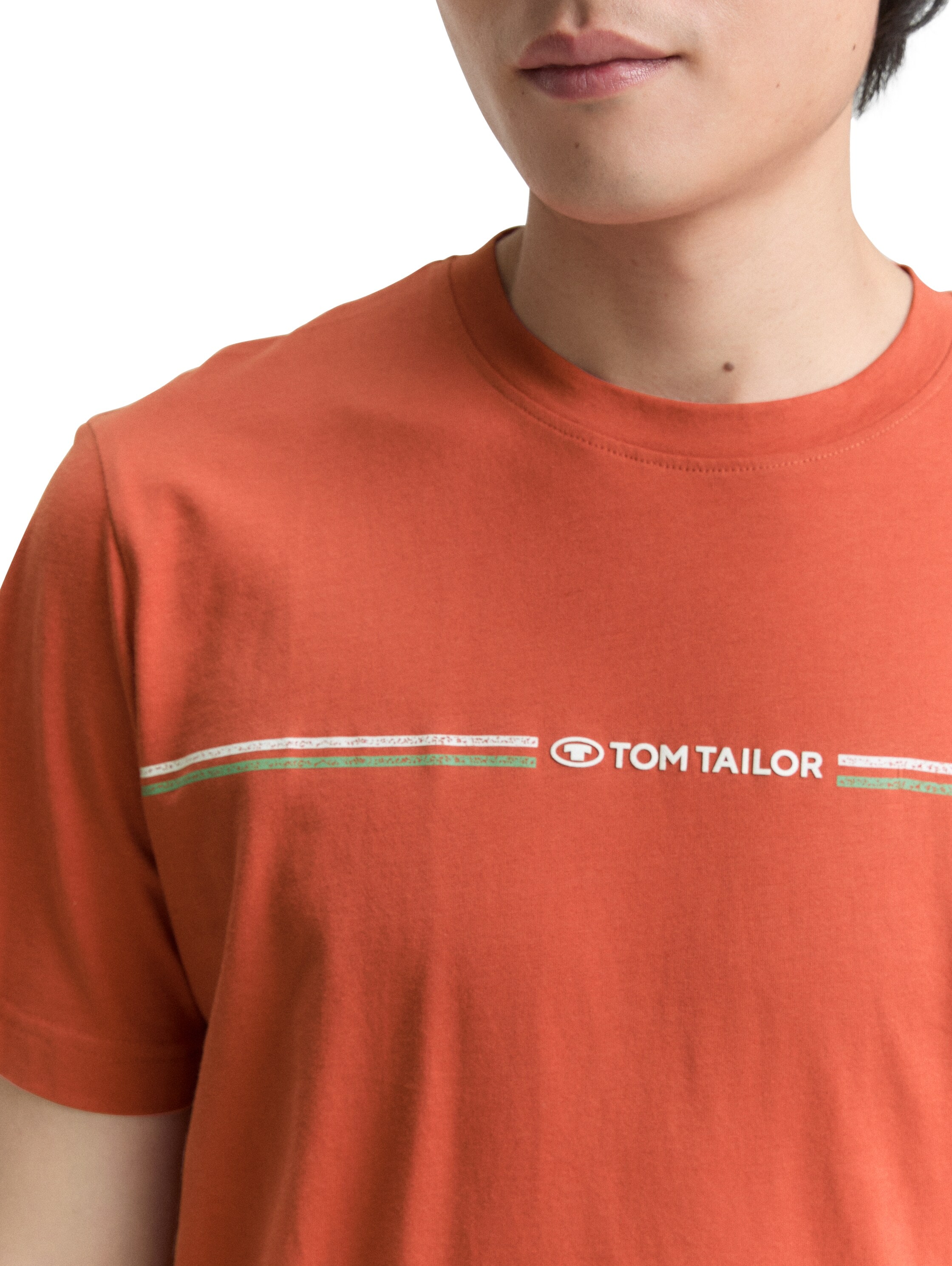 TOM TAILOR T-Shirt mit Logofrontprint