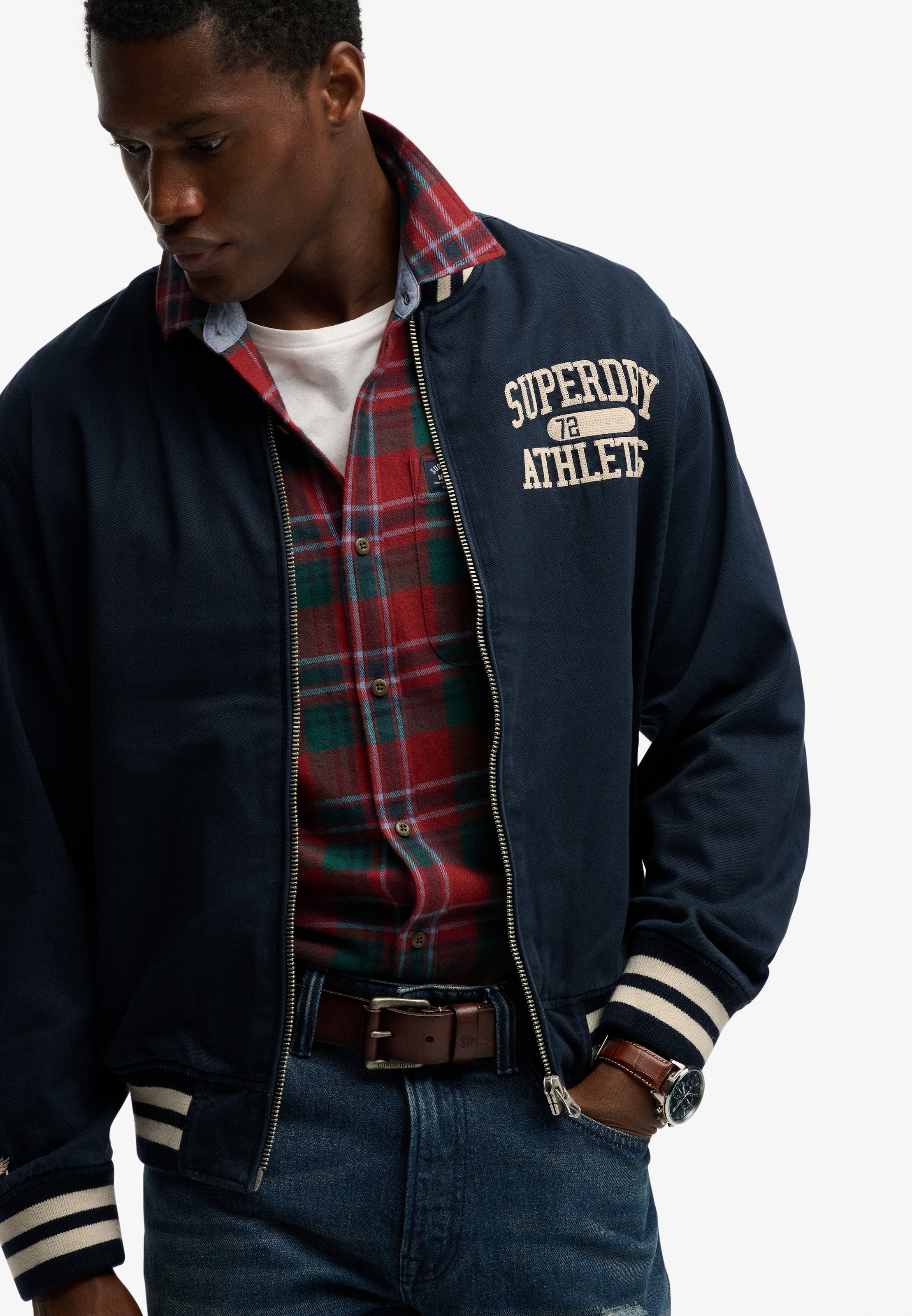 Superdry Parka »TWILL VARSITY BOMBER JKT« ohne Kapuze