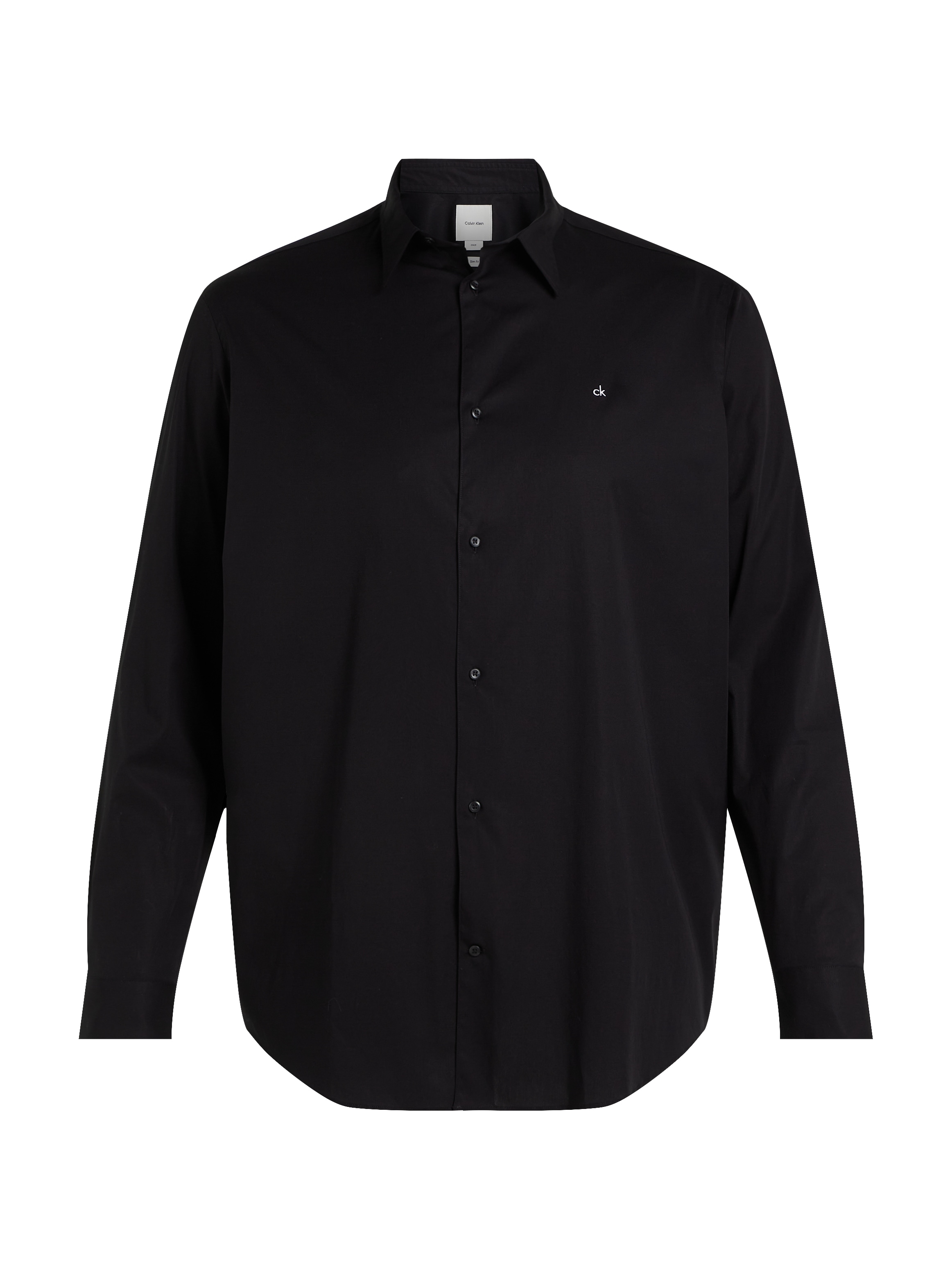 Calvin Klein Big&Tall Langarmhemd »BT_STRETCH POPLIN SLIM SHIRT«, in großen Größen mit durchgehender Knopfleiste