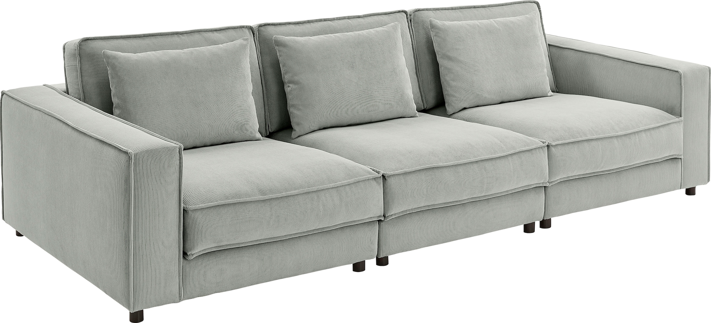 ATLANTIC home collection 3-Sitzer »Valan«, XXL-Sitzfläche, mit Cord-Bezug, frei stellbar, mit Wellenunterfederung