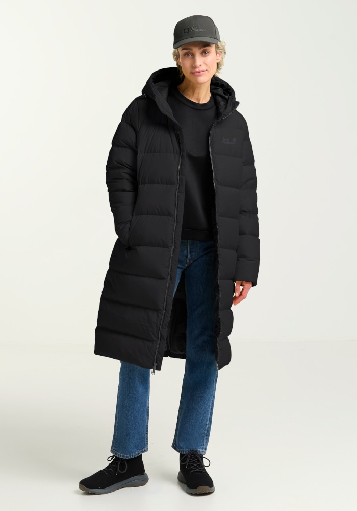 Jack Wolfskin Daunenmantel »FROZEN PALACE COAT W RDS« mit wärmender Daunenfüllung aus Entendaune und Federn, winddicht
