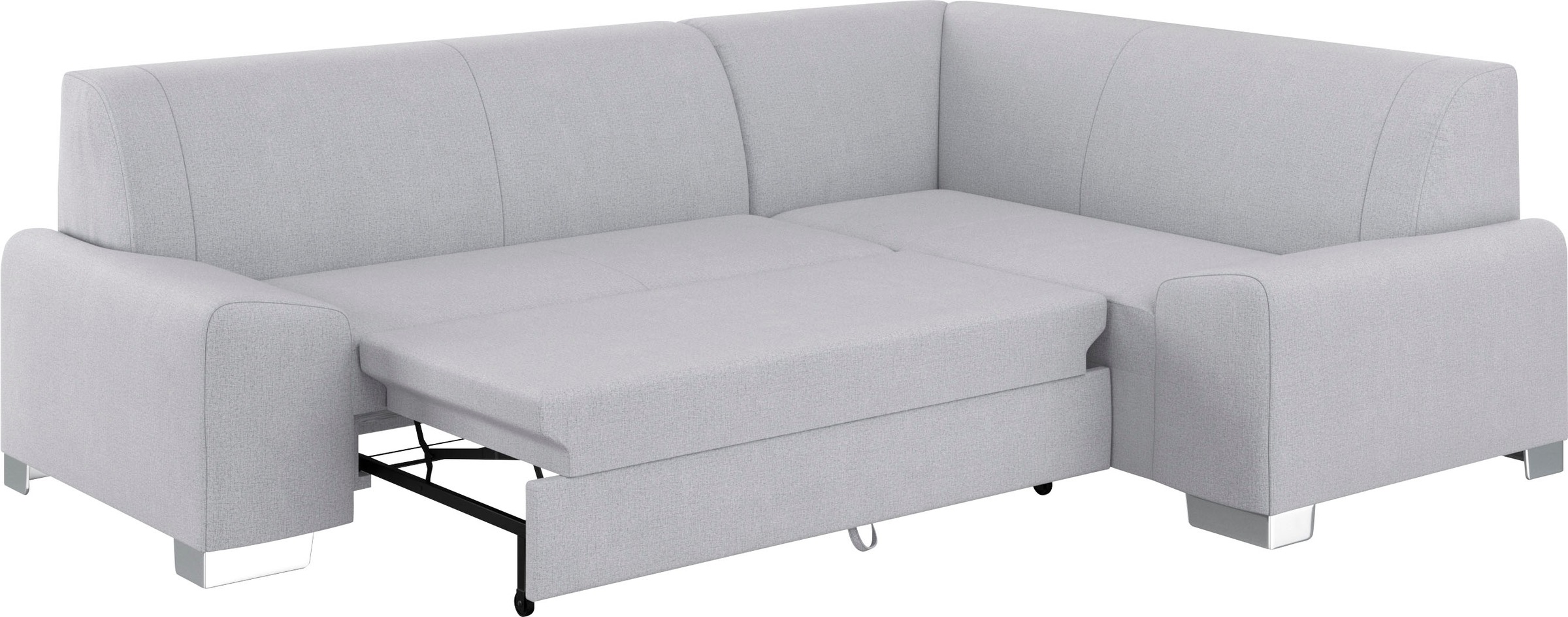 DOMO collection Ecksofa »Anzio in kubischer Formensprache, flache Armlehnen, L-Form«, Wahlweise mit Bettfunktion und Federkern für hohen Sitzkomfort