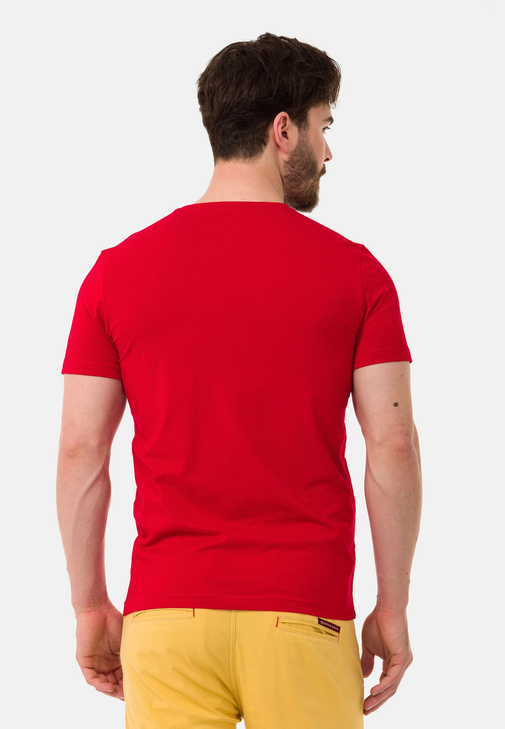 Cipo & Baxx T-Shirt »CT717« gerade geschnitten