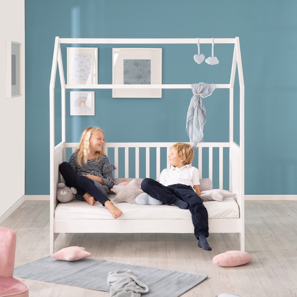 roba® Babybett »Hausbett 70/140, weiß«