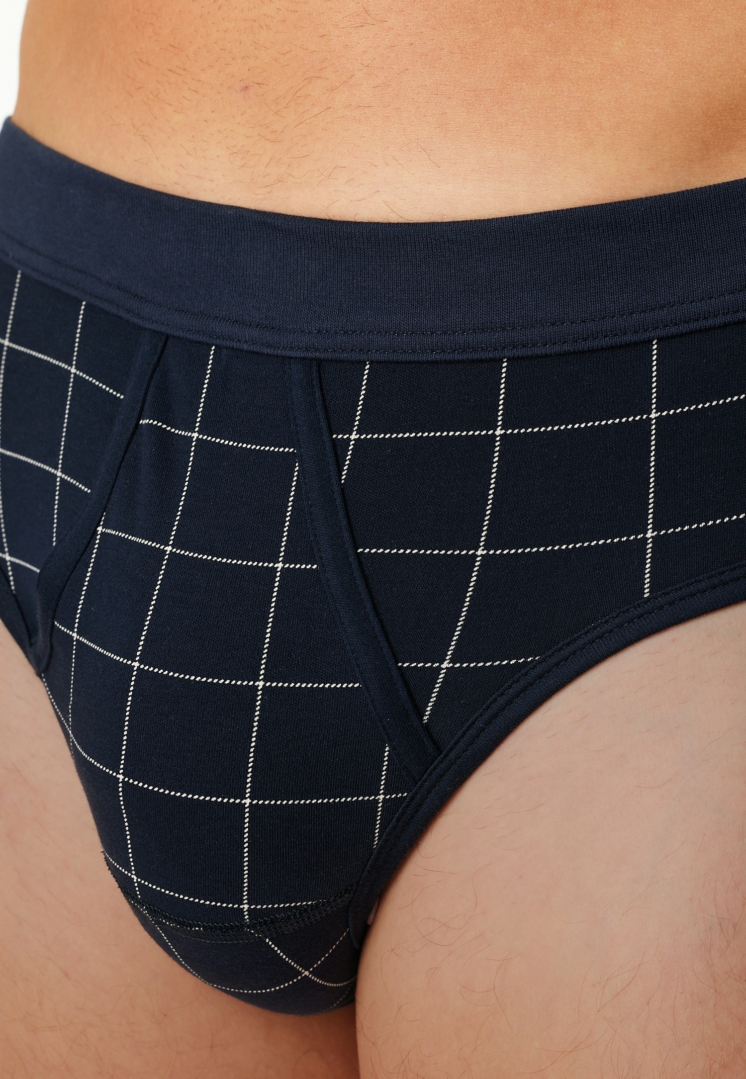 Schiesser Slip »Fine Interlock« mit Eingriff, kariert