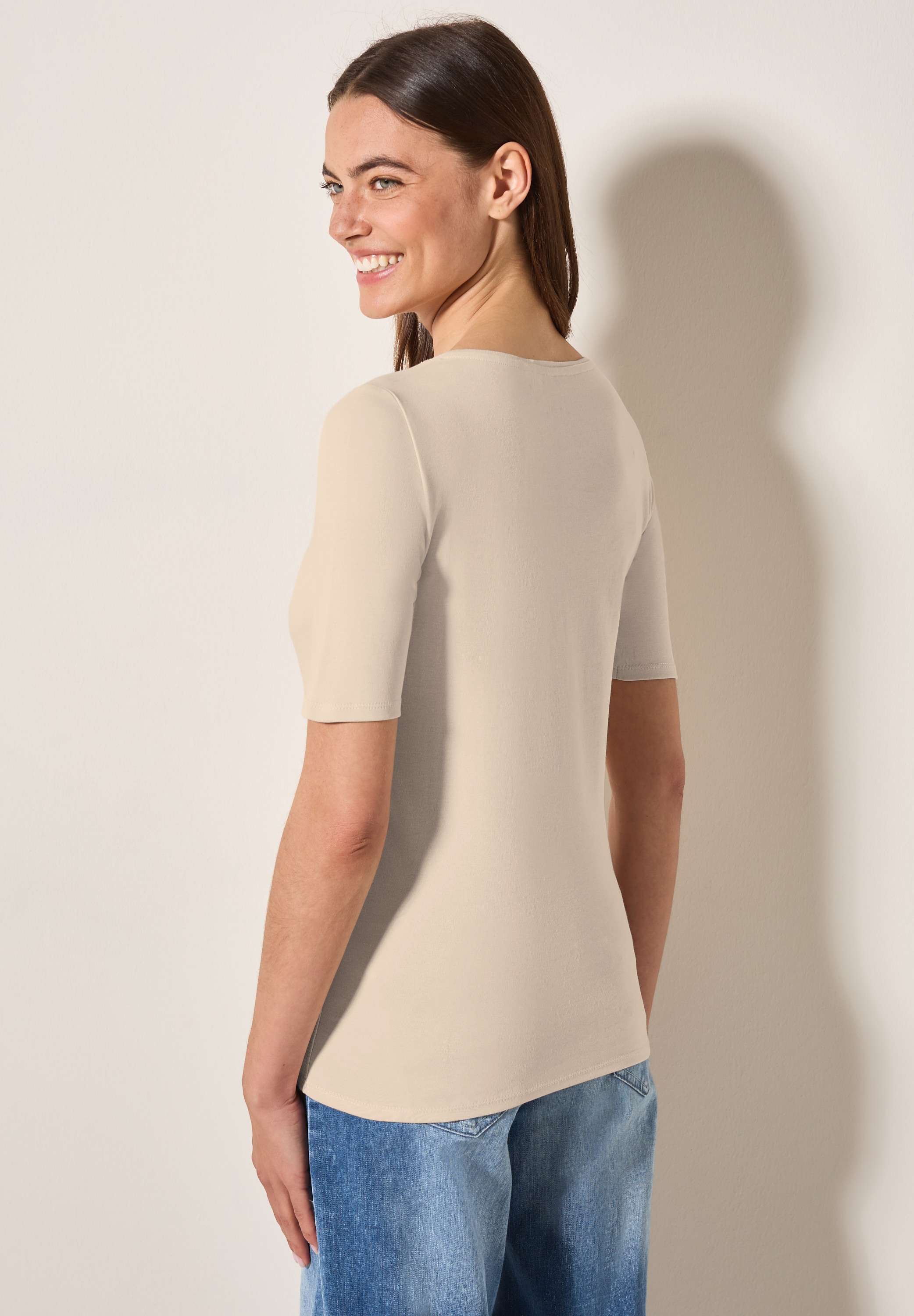 Cecil T-Shirt »Style LENA«, mit klassischem Rundhalsausschnitt