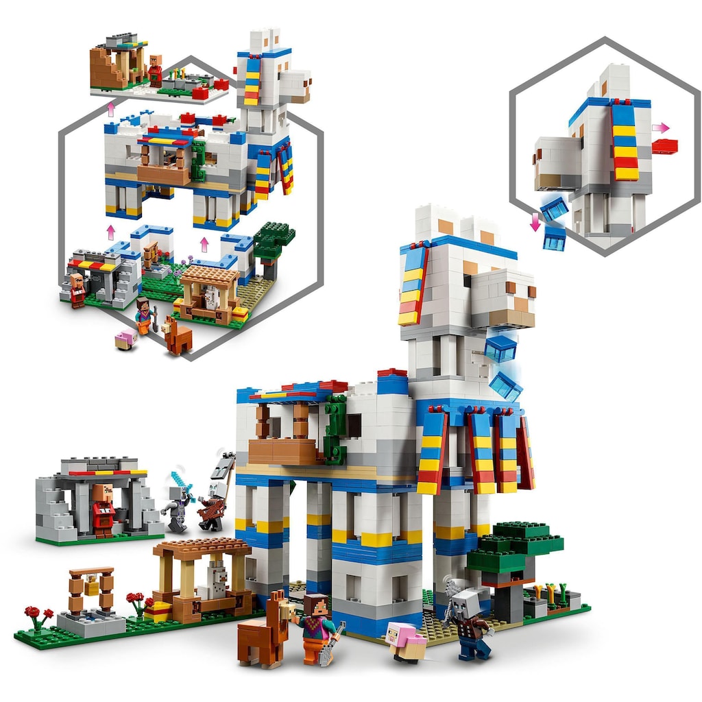 LEGO® Konstruktionsspielsteine »Das Lamadorf (21188), LEGO® Minecraft«, (1252 St.)