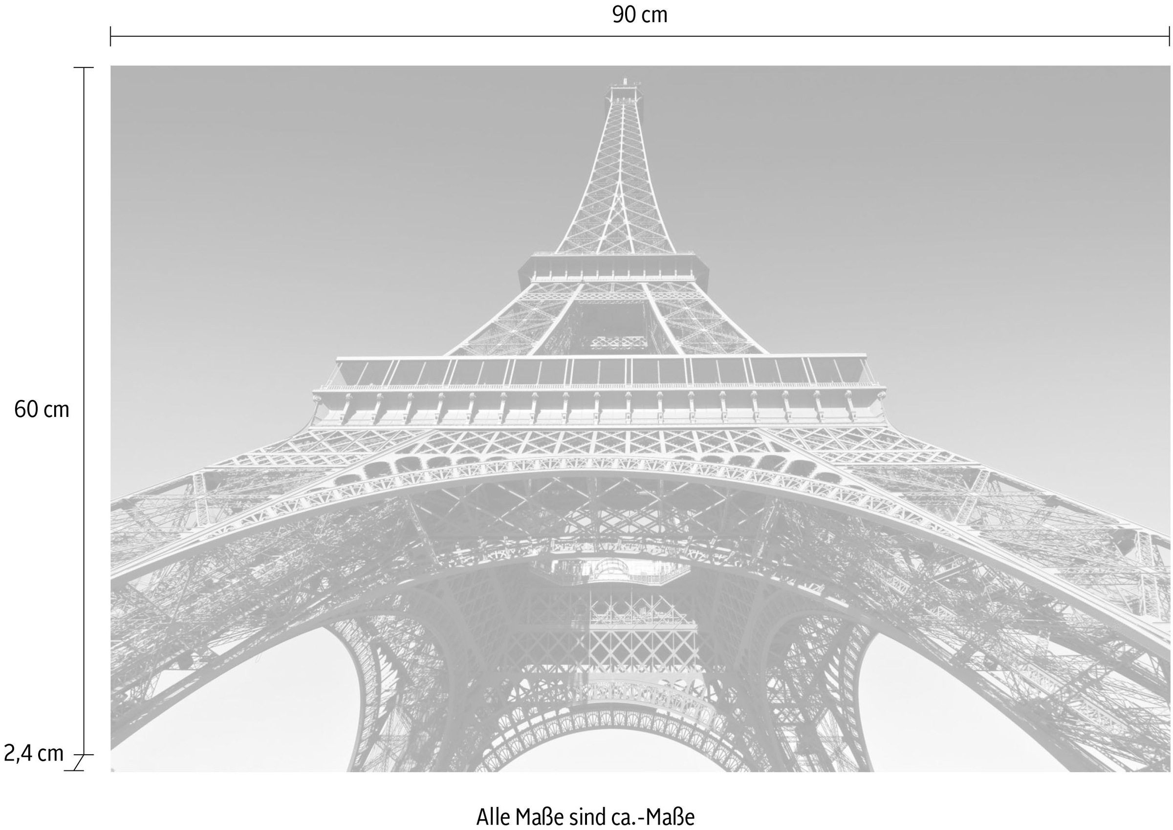 queence Acrylglasbild »Eiffelturm«, Paris-Elemente der Architektur-Europa-Himmel, Fine Art-Print in Galeriequalität