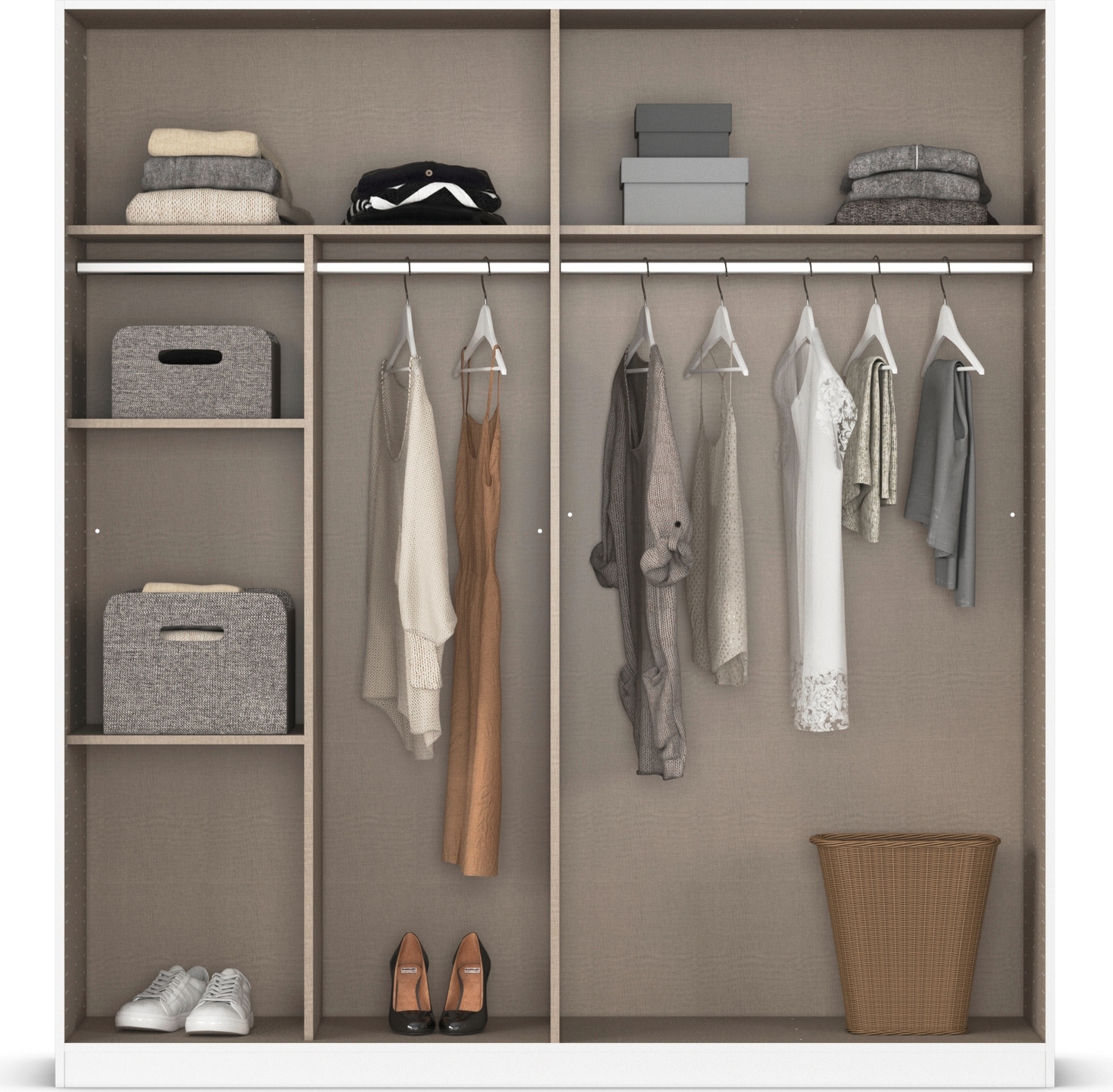 rauch Drehtürenschrank »Reflect«, mit Spiegelfront, inkl. praktischer Inneneinteilung