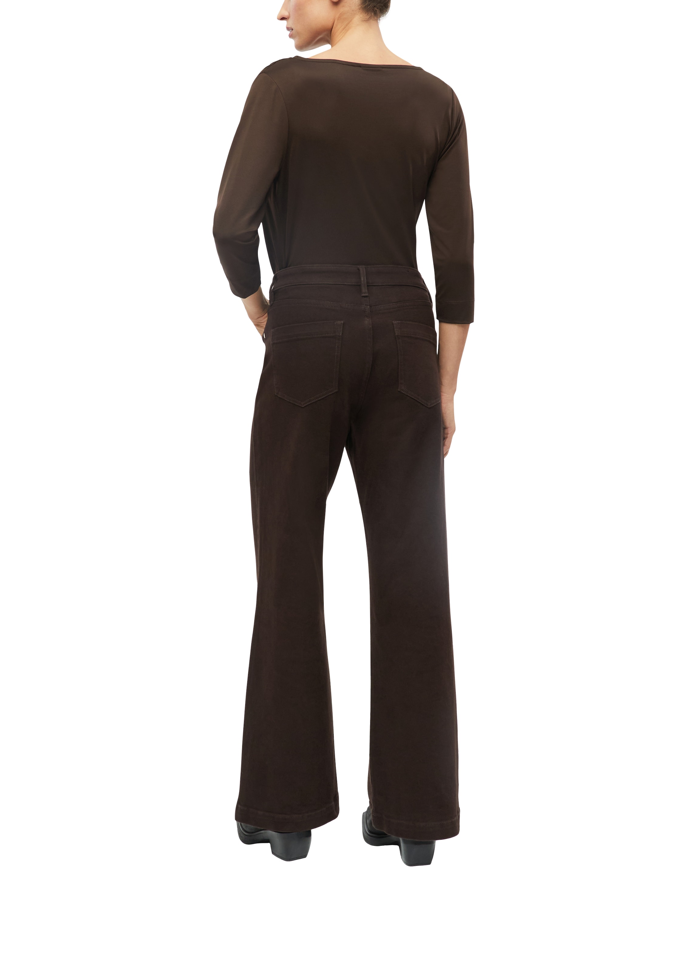 s.Oliver BLACK LABEL 3/4-Arm-Shirt Sommershirt mit seitlicher Saffung