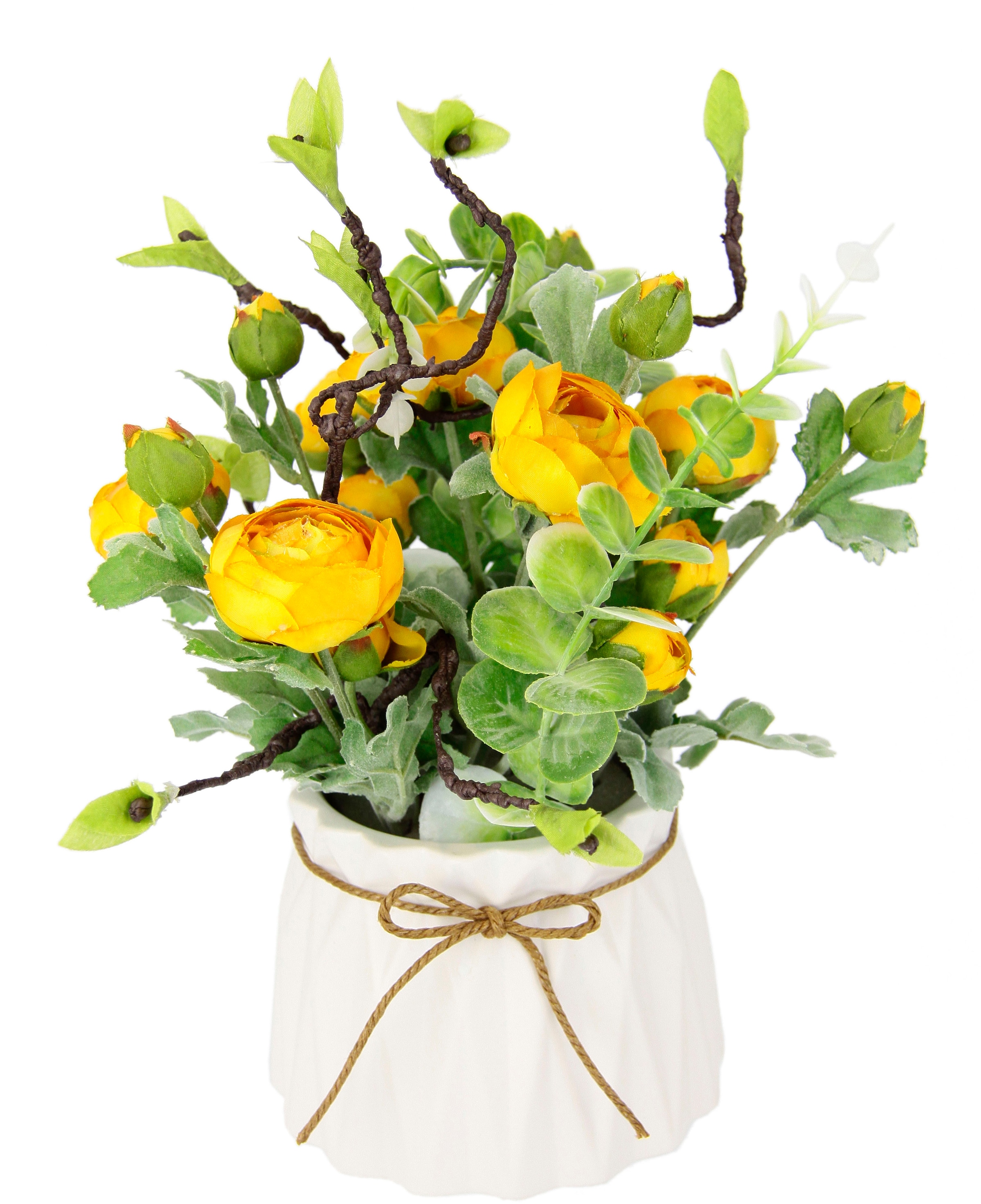 Im Keramik I.GE.A. Gesteck Frühlingsblume »Ranunkeln«, auf aus Topf Raten kaufen Künstliche Arrangement Kunstblume
