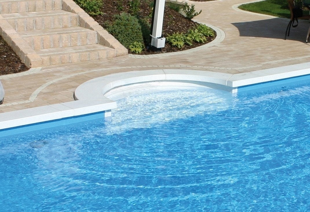 KWAD Rechteckpool »mit Römertreppe«, (Set), 8x4, 7x3,5 oder 6x3m Höhe: 1,50m, mit Foliensack 0,6mm