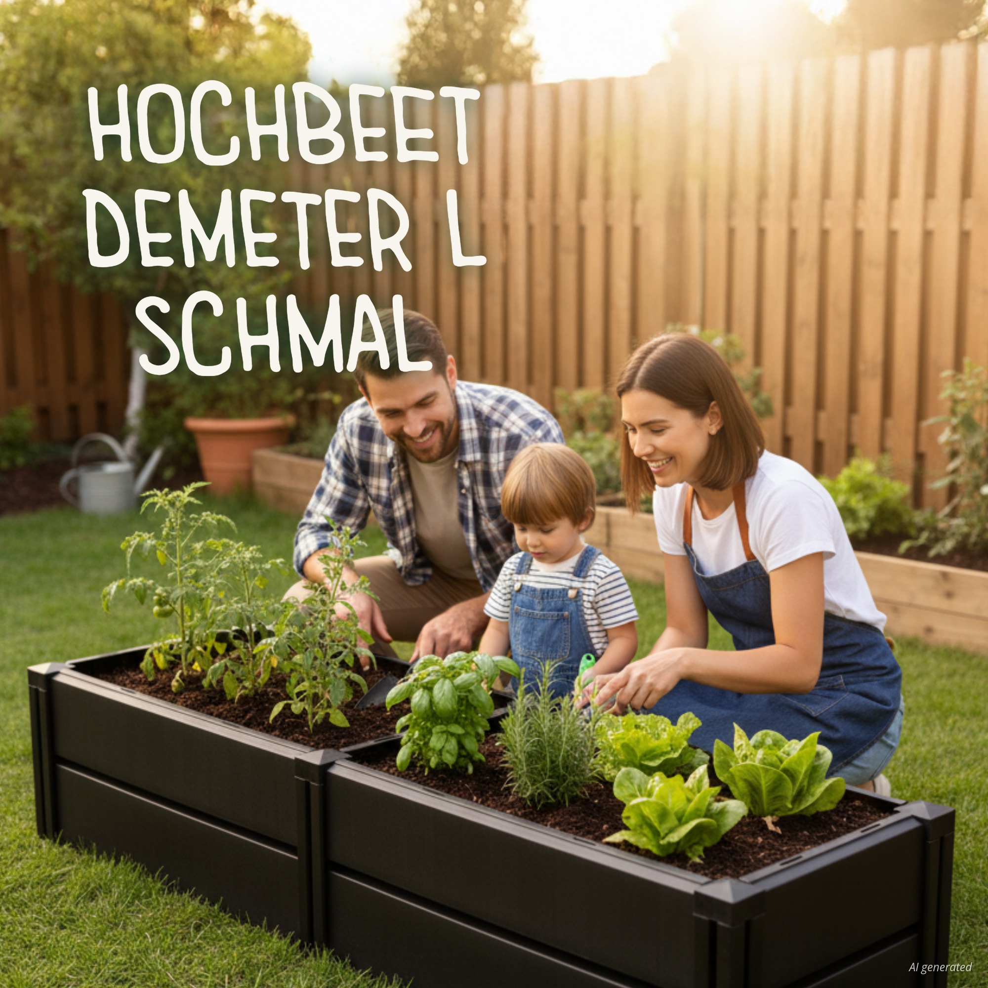 KHW Hochbeet »Demeter L - schmal« MADE IN GERMANY BxTxH: 158x44x31 cm