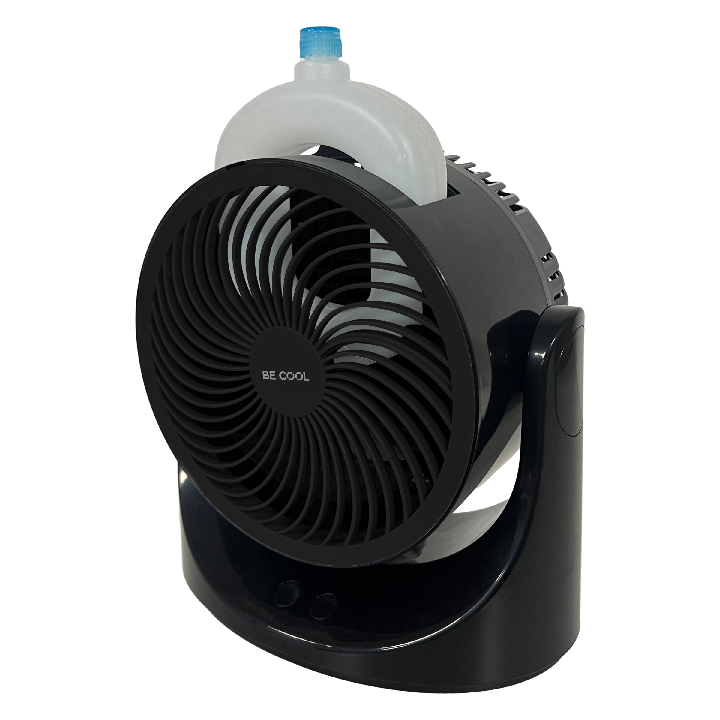 be cool Mini USB-Ventilator »USB-Windmaschine 15cm mit Kühlakku schwarz«, Kupfermotor, Kühlakku im Lieferumfang, 7-farbige LEDs, USB Typ-C