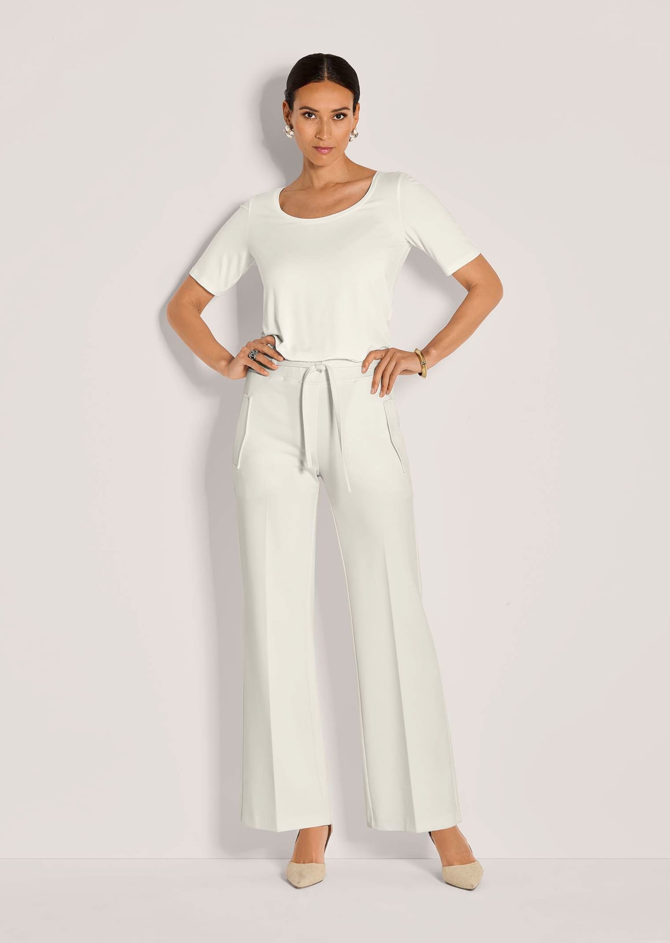 MADELEINE Jerseyhose »Schlupfhose Weite Jersey-Hose mit Bundfalten«