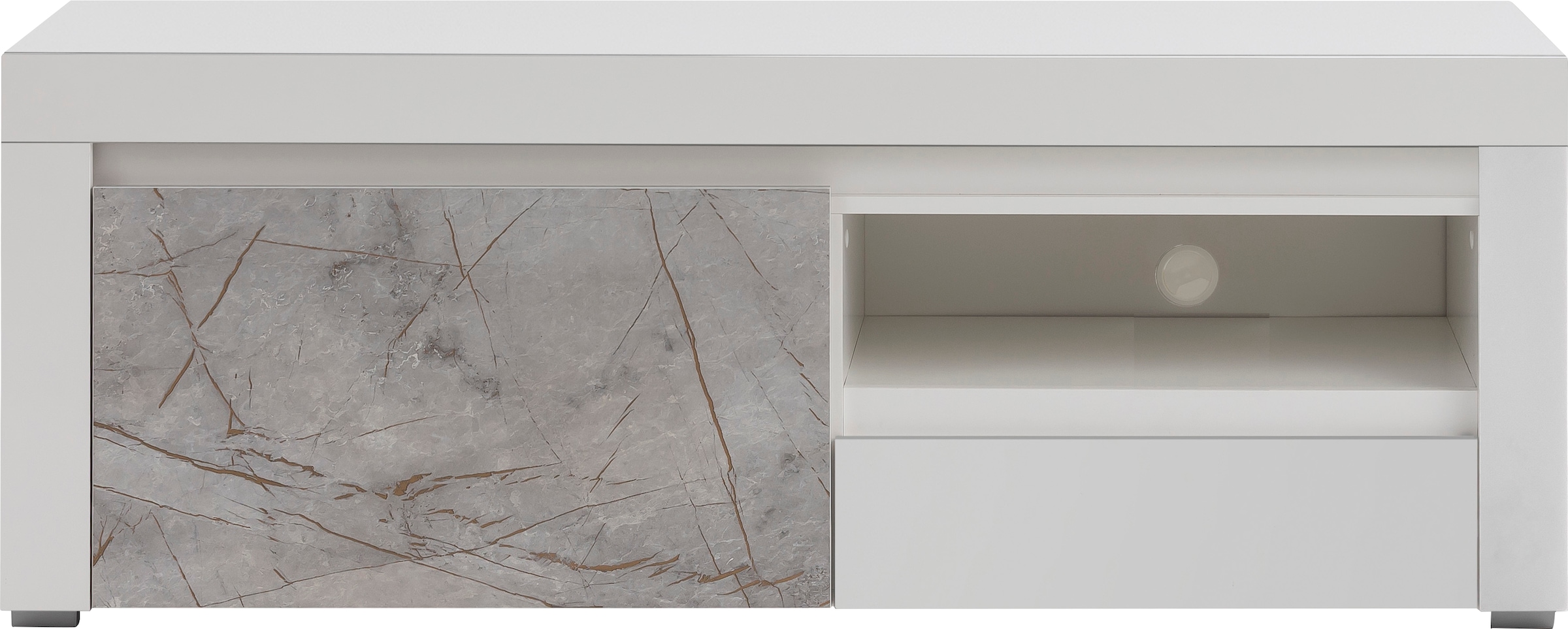 Home affaire Lowboard »Stone Marble«, edlen Dekor, Breite bestellen Marmor-Optik UNIVERSAL | einem 140 cm mit