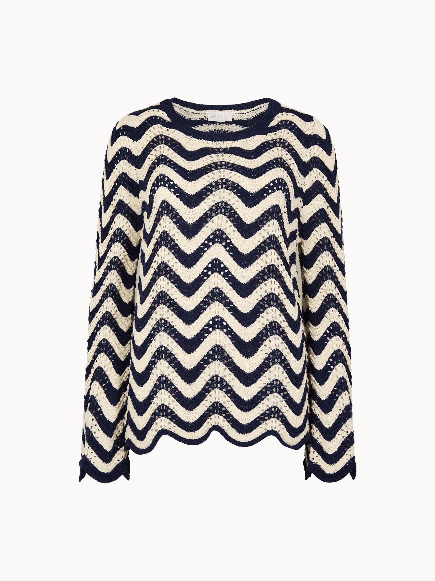 Apricot Streifenpullover »Gestreifter Pullover aus Pointelle-Strick« Gemustert