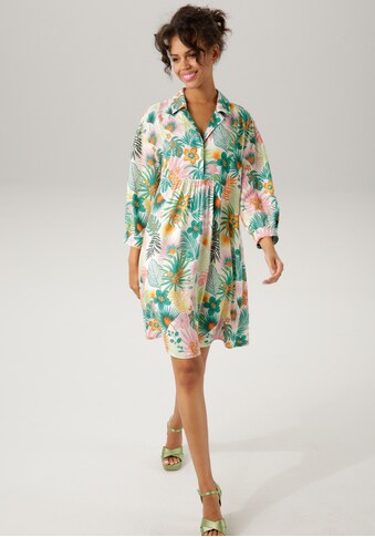 Aniston CASUAL Blusenkleid, mit bunten, tropischen Blumen und Blättern bedruckt - NEUE... kaufen