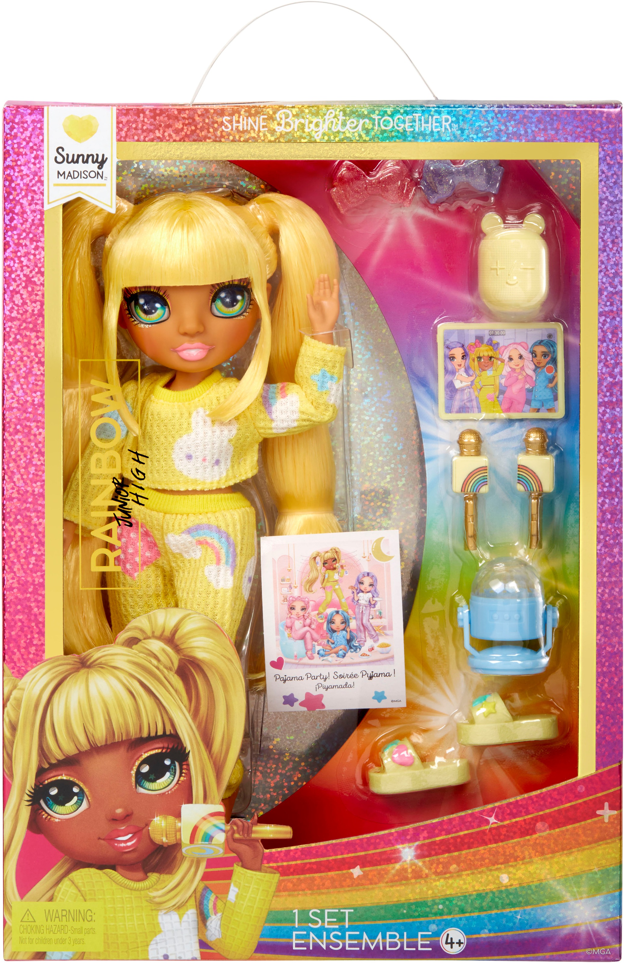 RAINBOW HIGH Anziehpuppe »Junior High PJ Party Fashion Doll Sunny (Yellow)«