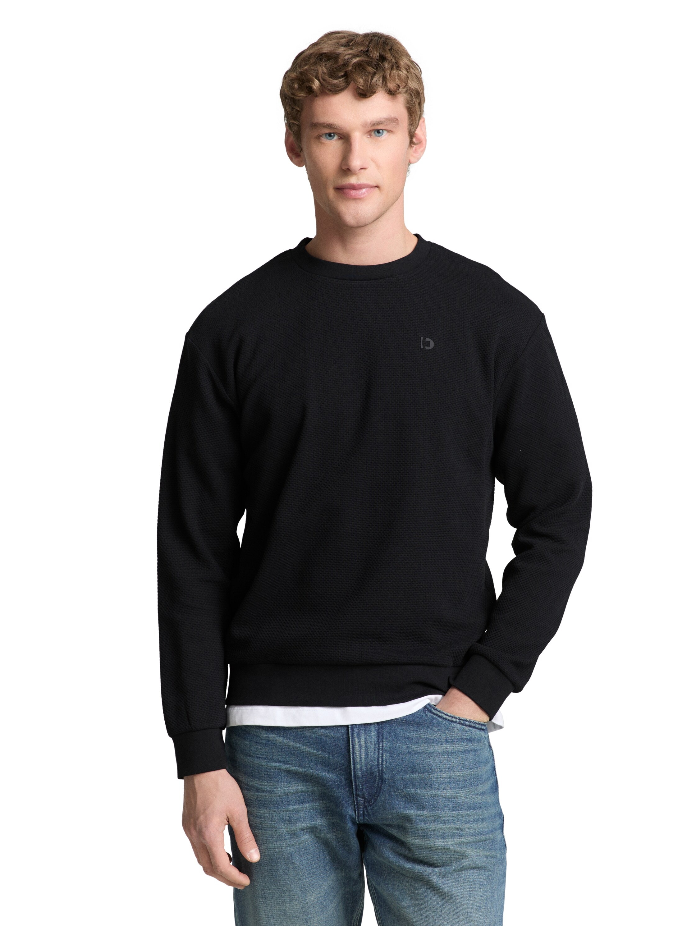 TOM TAILOR Denim Sweatshirt , mit Logo Stickerei
