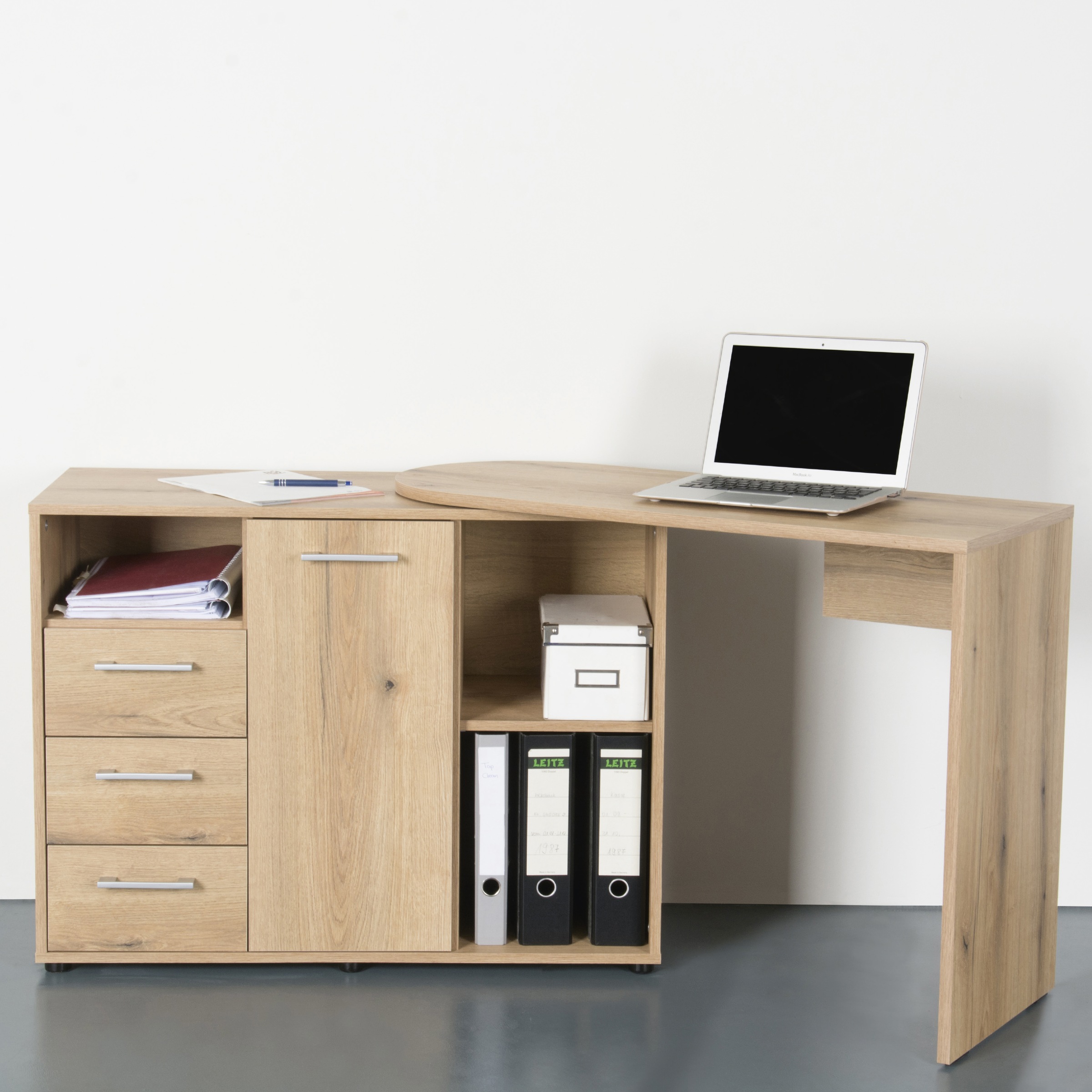 VOGL Möbelfabrik Schreibtisch »1246 mit schwenkbarer Tischplatte«, platzsparend, Breite 98-149 cm, Made in Germany