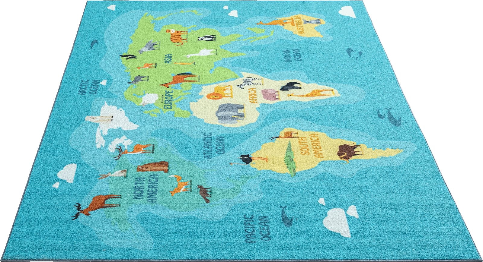 the carpet Teppich »Happy Life«, rechteckig, 4 mm Höhe, Life Kinderzimmer Teppich Spielteppich pflegeleicht