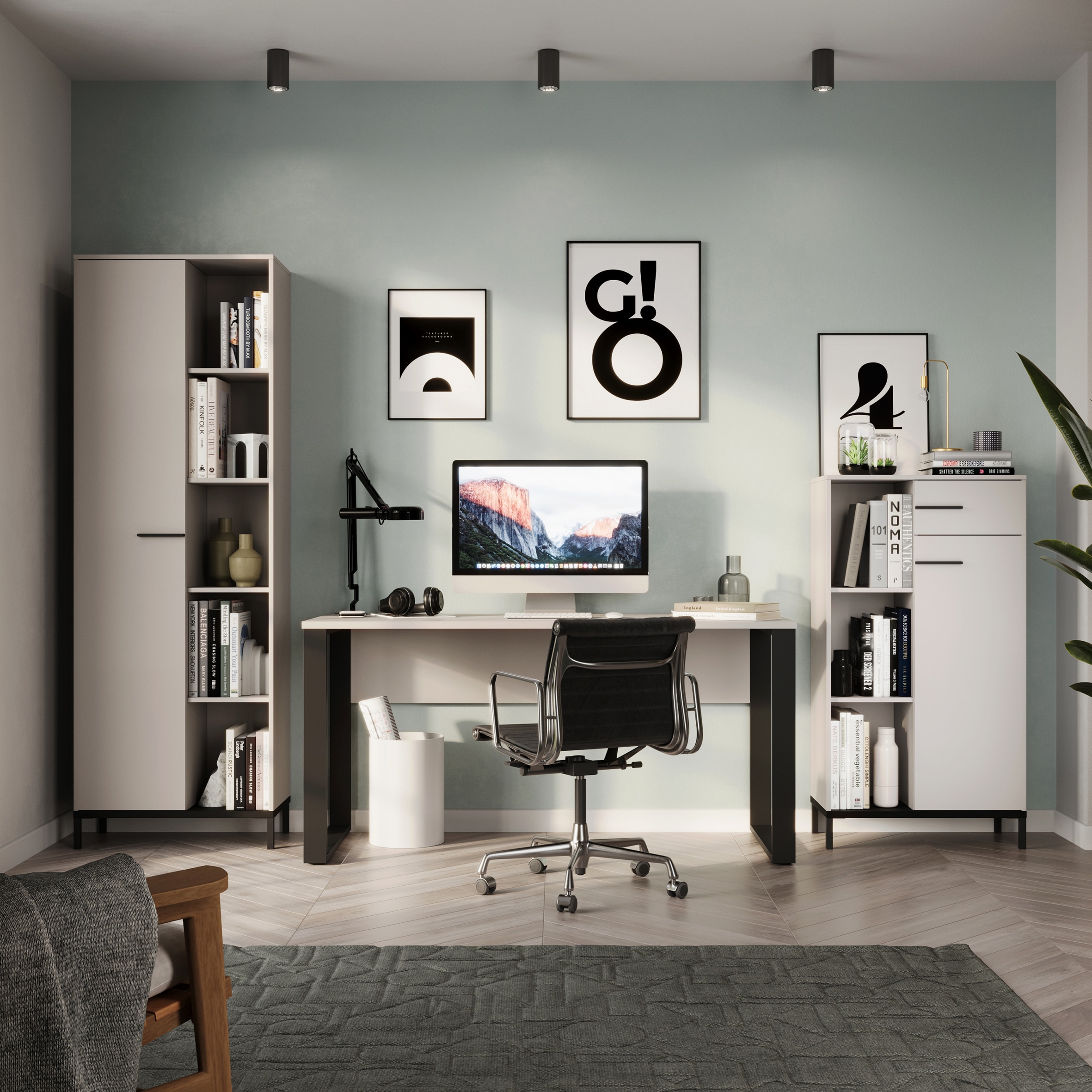 GERMANIA Büromöbel-Set »GW-Rovigo« 3 Stk. tlg. Schreibtisch mit Knieblende, Made in Germany