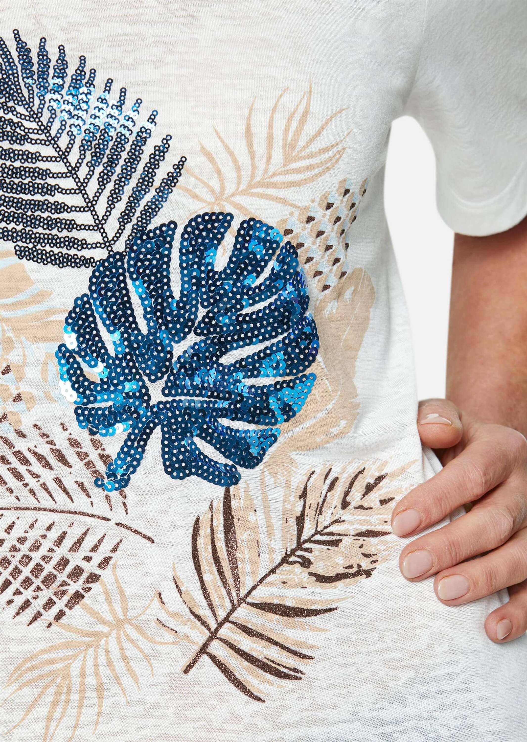 GOLDNER Print-Shirt »Edles Druckshirt mit glänzenden Pailetten«
