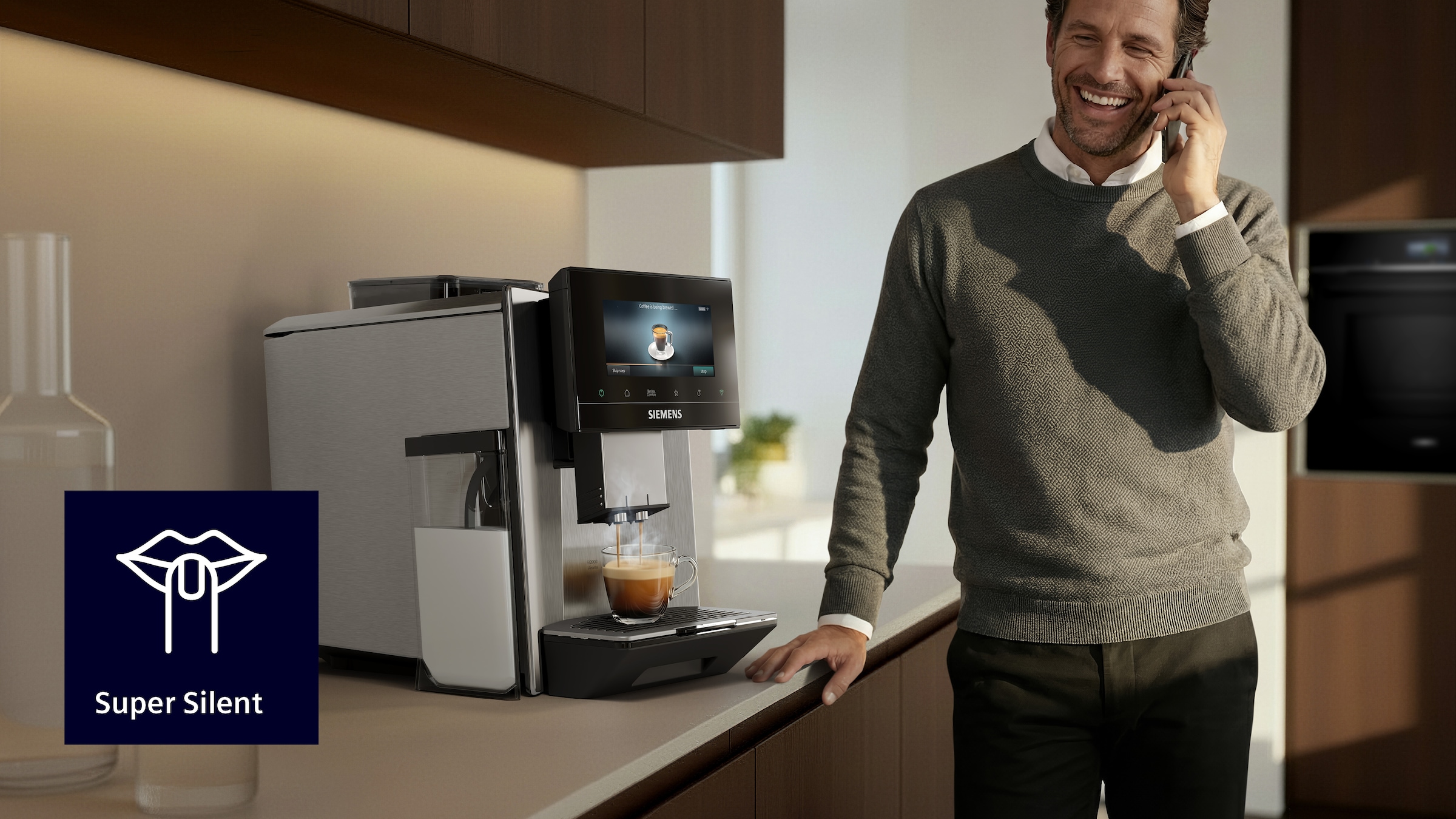 SIEMENS Kaffeevollautomat »EQ900 TQ923E43, 41 versch. Getränke, XL-Getränke, Doppeltassenfunktion« farbiges 6.8'' TFT-Display, individuelle Aromaeinstellung, Edelstahl