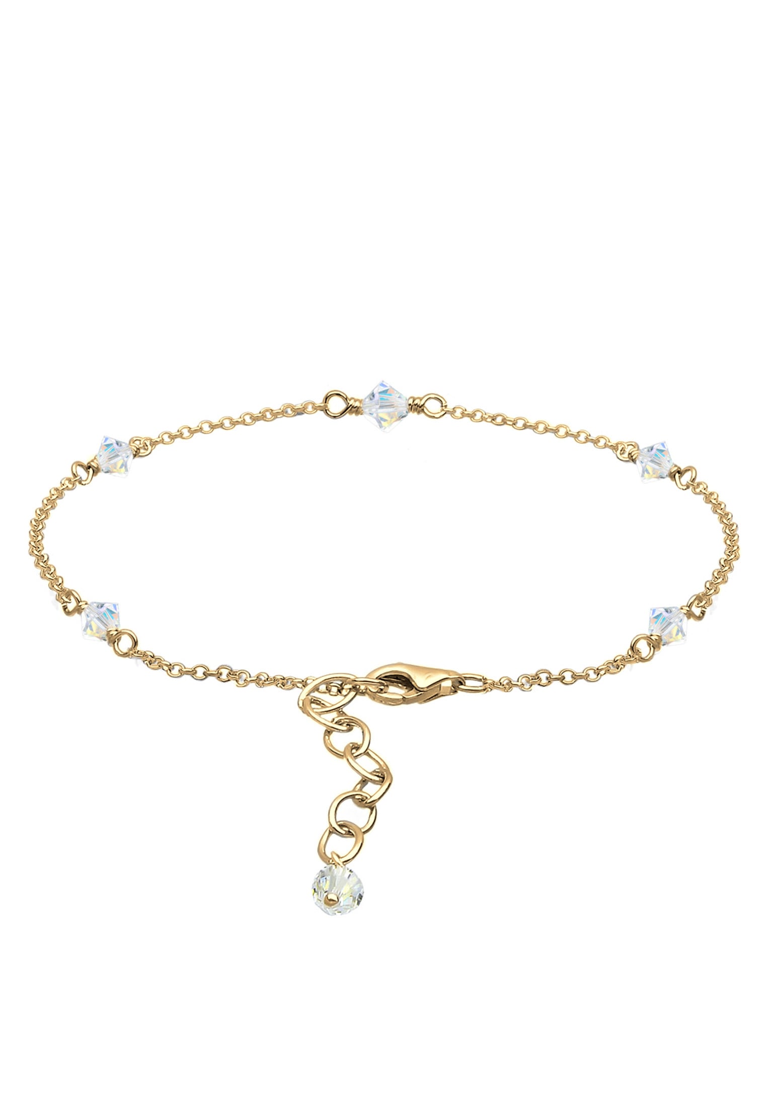 Elli Fußkette »Fußschmuck Klassiker Kristalle 925 Silber«