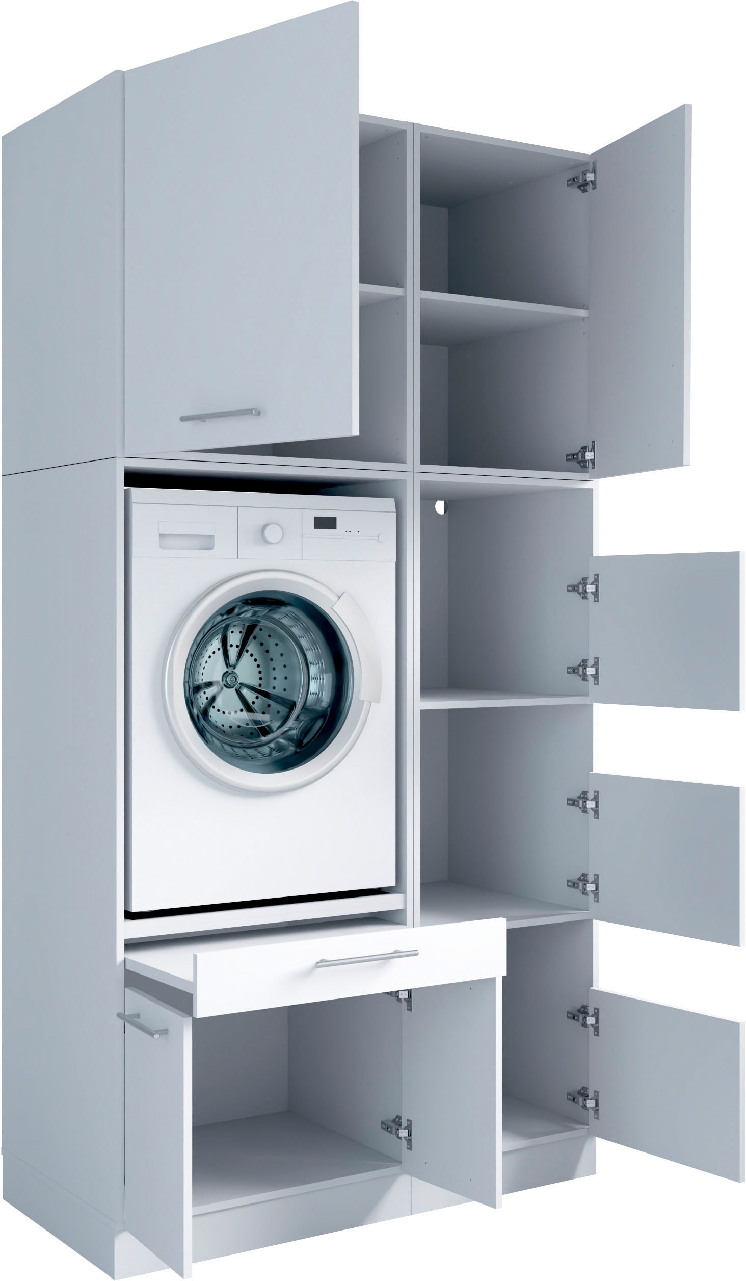 Laundreezy Mehrzweckschrank-Set »Laundreezy, 4-tlg. Mehrzweckschrank-Set B/H/T 118/238/68 cm« 4 Stk. tlg.