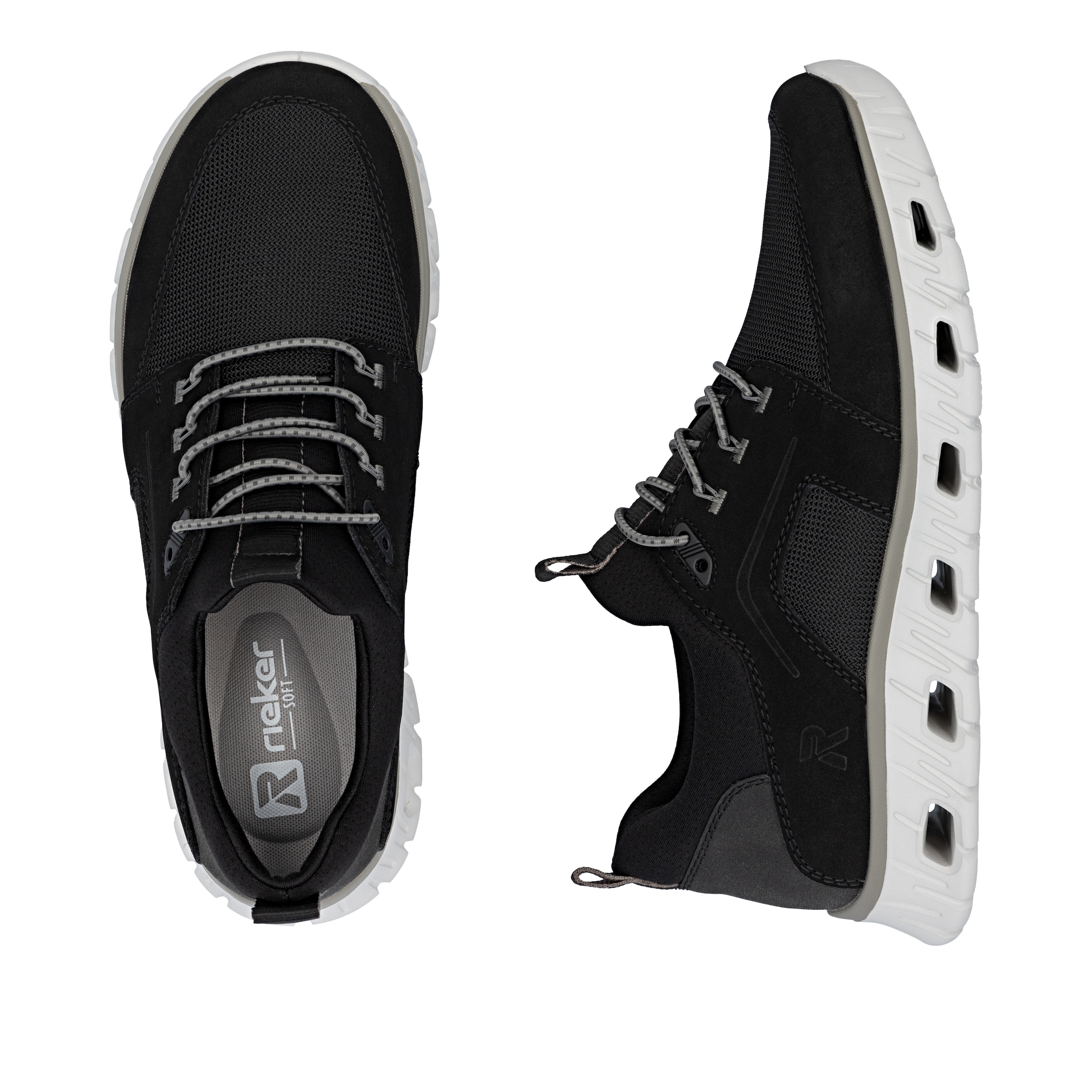 RIEKER Sport Slip-On Sneaker  Freizeitschuh, Halbschuh, Slipper mit Anziehlaschen