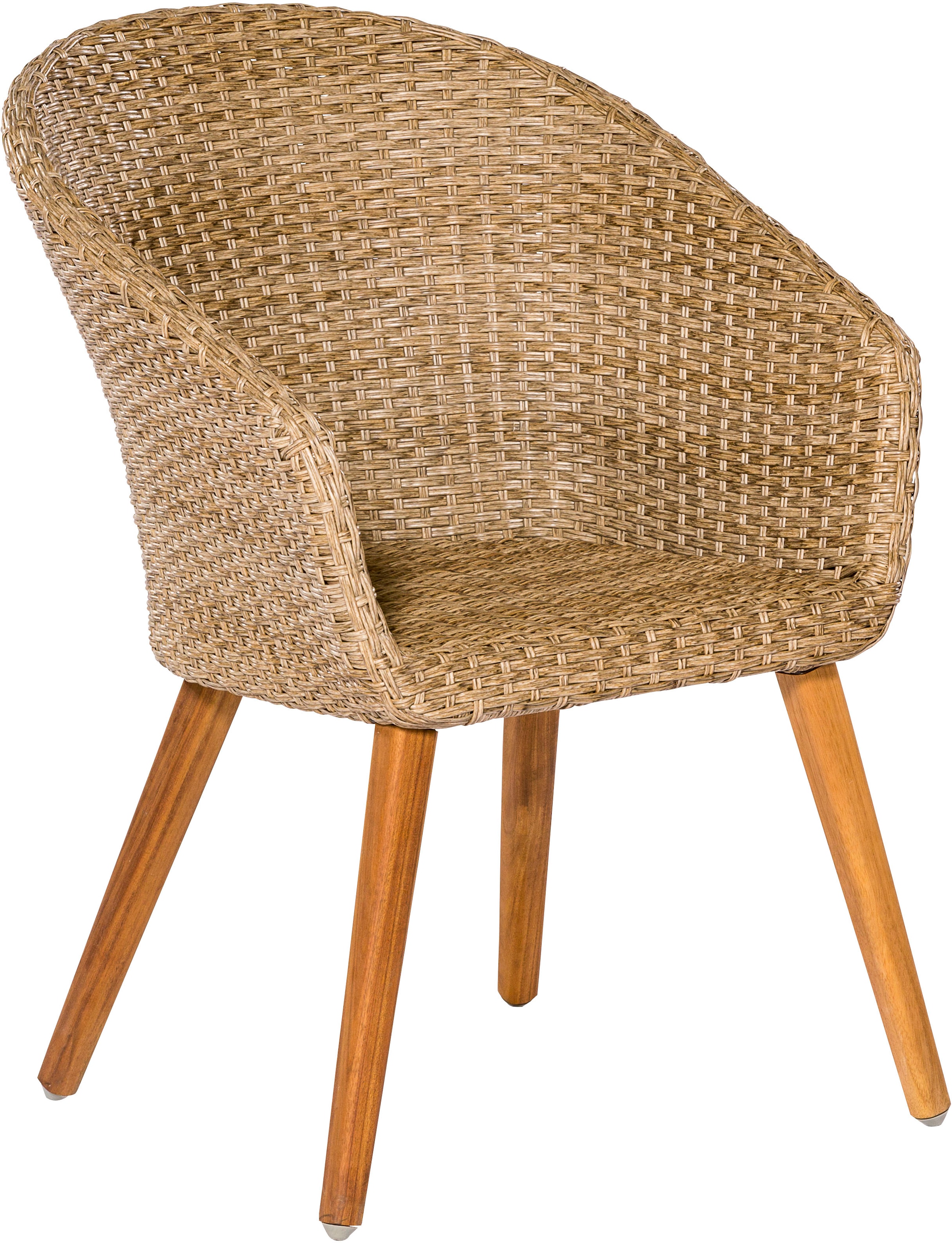 MERXX Garten-Essgruppe »»Arrone«« Set, Tisch doppelt ausziehbar: 100x 180/220/260x 75 cm, 9 Stk. tlg. Sesselbeine aus Akazienholz, Beine 9x9 cm, Tischplatte 3 cm