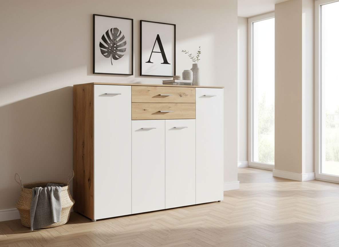 Home affaire Hochkommode »Prato« mit 2 Schubkasten