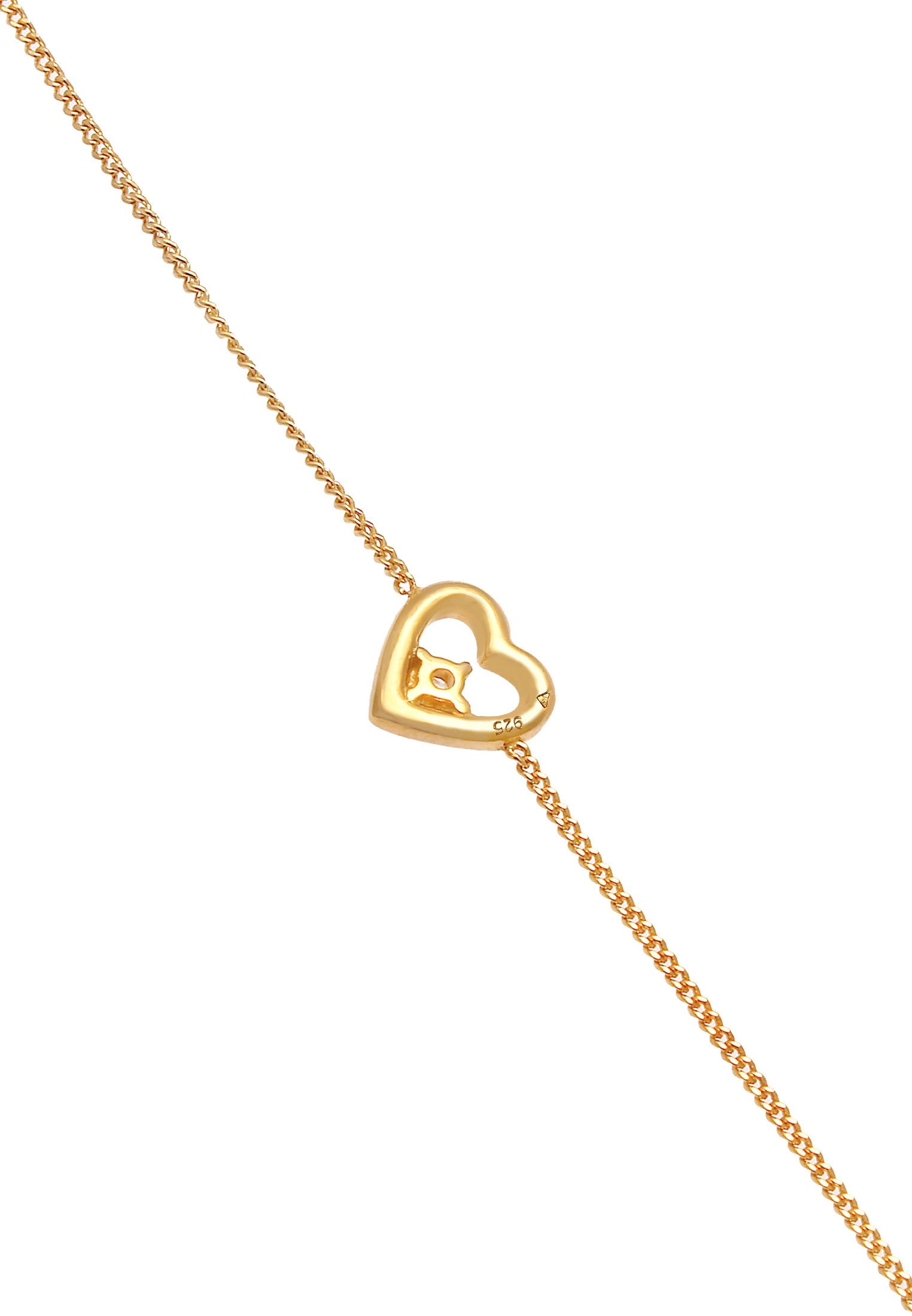 Elli DIAMONDS Armkette »Armband Herz Liebe Romantik Diamant (0.03 ct) 925 Silber«
