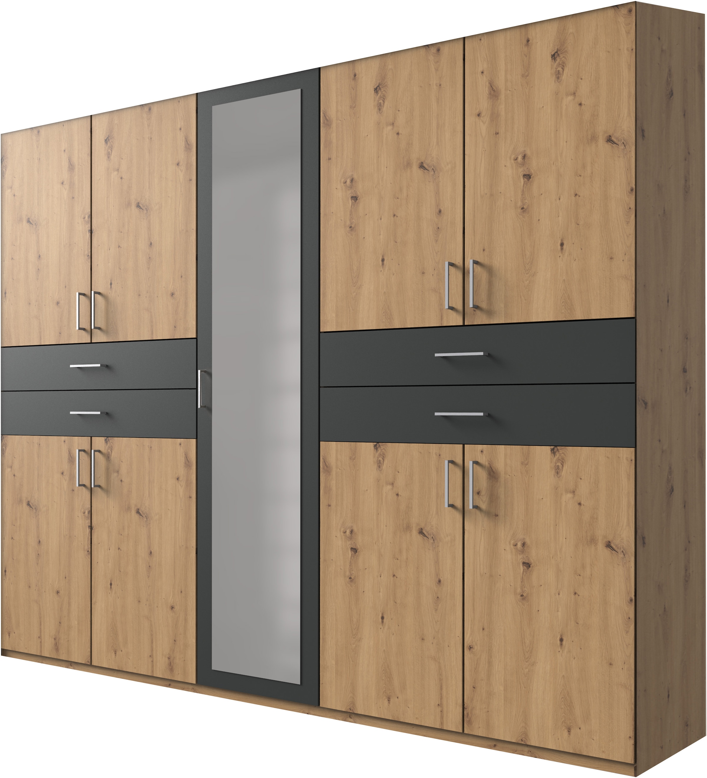 Wimex Kleiderschrank »Taiga Kleiderschrank mit Spiegel OTTOs Choice Topseller« mit Schubladen auf bequemer Höhe