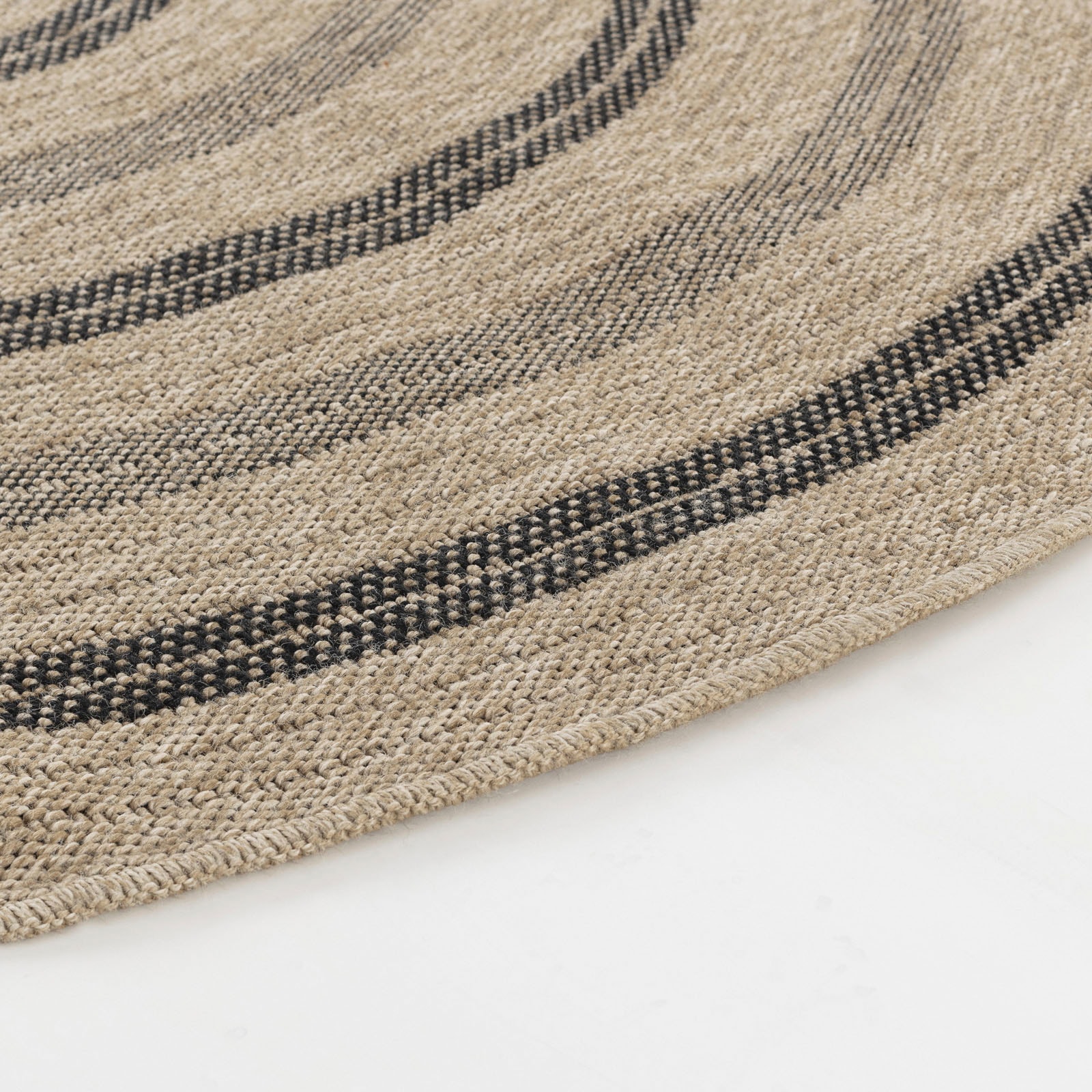 Livabliss Teppich »RYE«, rund, 8 mm Höhe, Teppich In- /Outdoor Boho Jute-Optik, Balkon, Terrasse, Garten, Rund