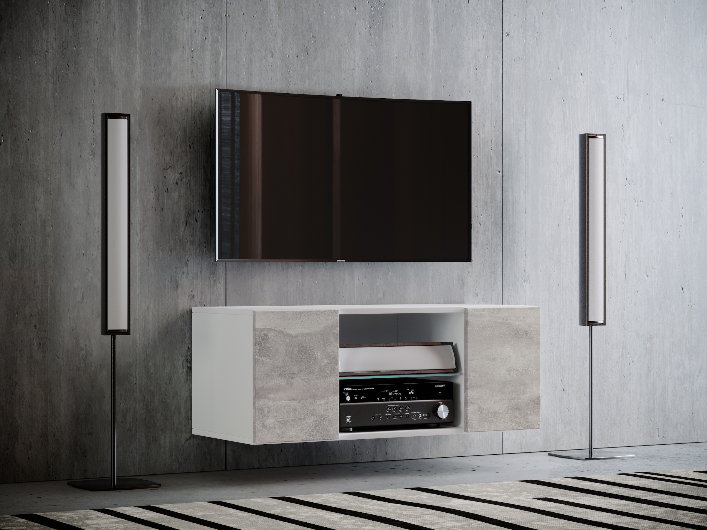 VCM Wohnzimmertisch »Holz TV Wand Hänge Lowboard Fernsehschrank Jusa 95«