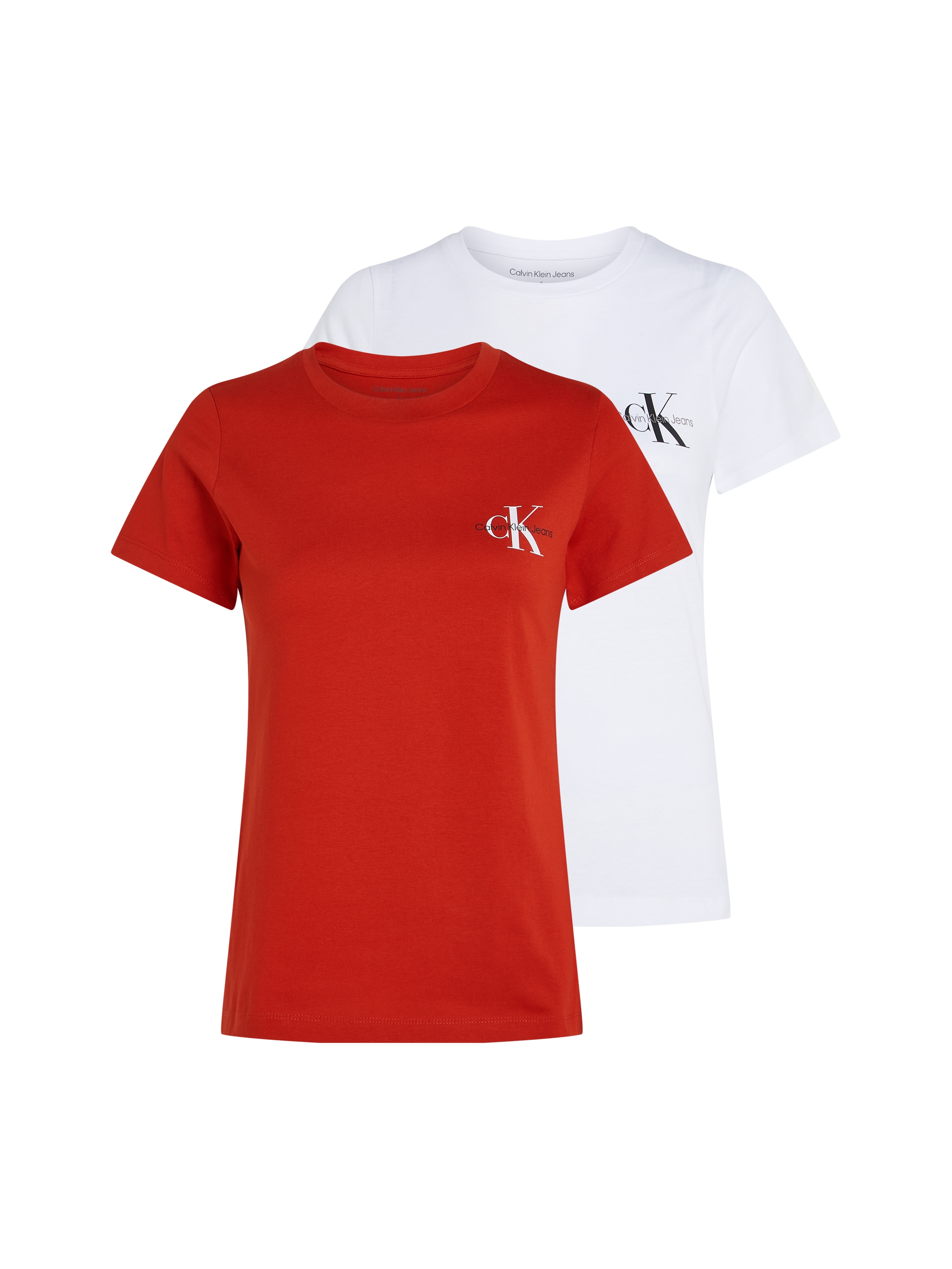Calvin Klein Jeans T-Shirt »2-PACK MONOLOGO SLIM TEE«, (Packung, 2er-Pack), mit Logodruck